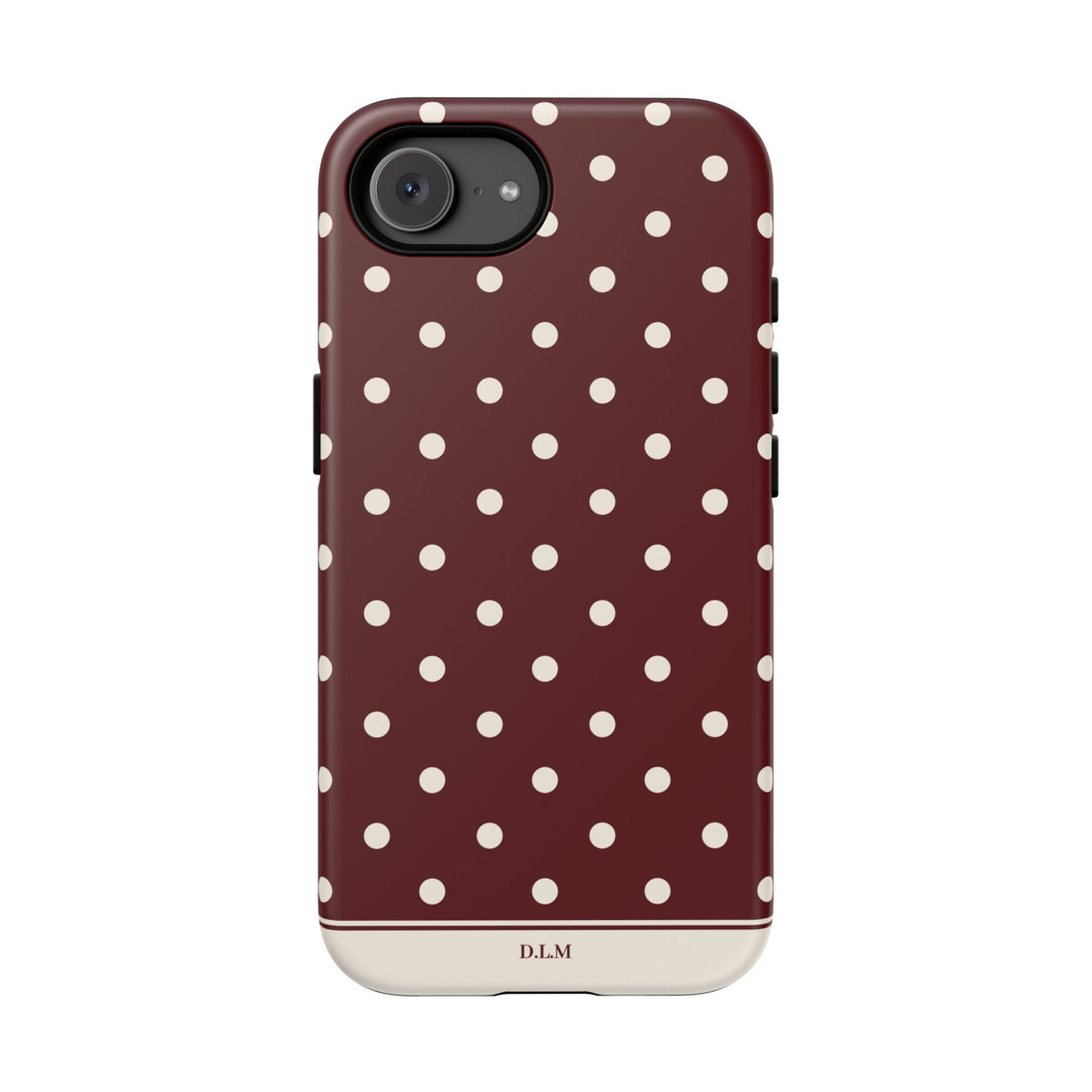 Cranberry Cream Personalised Polka Dot Case