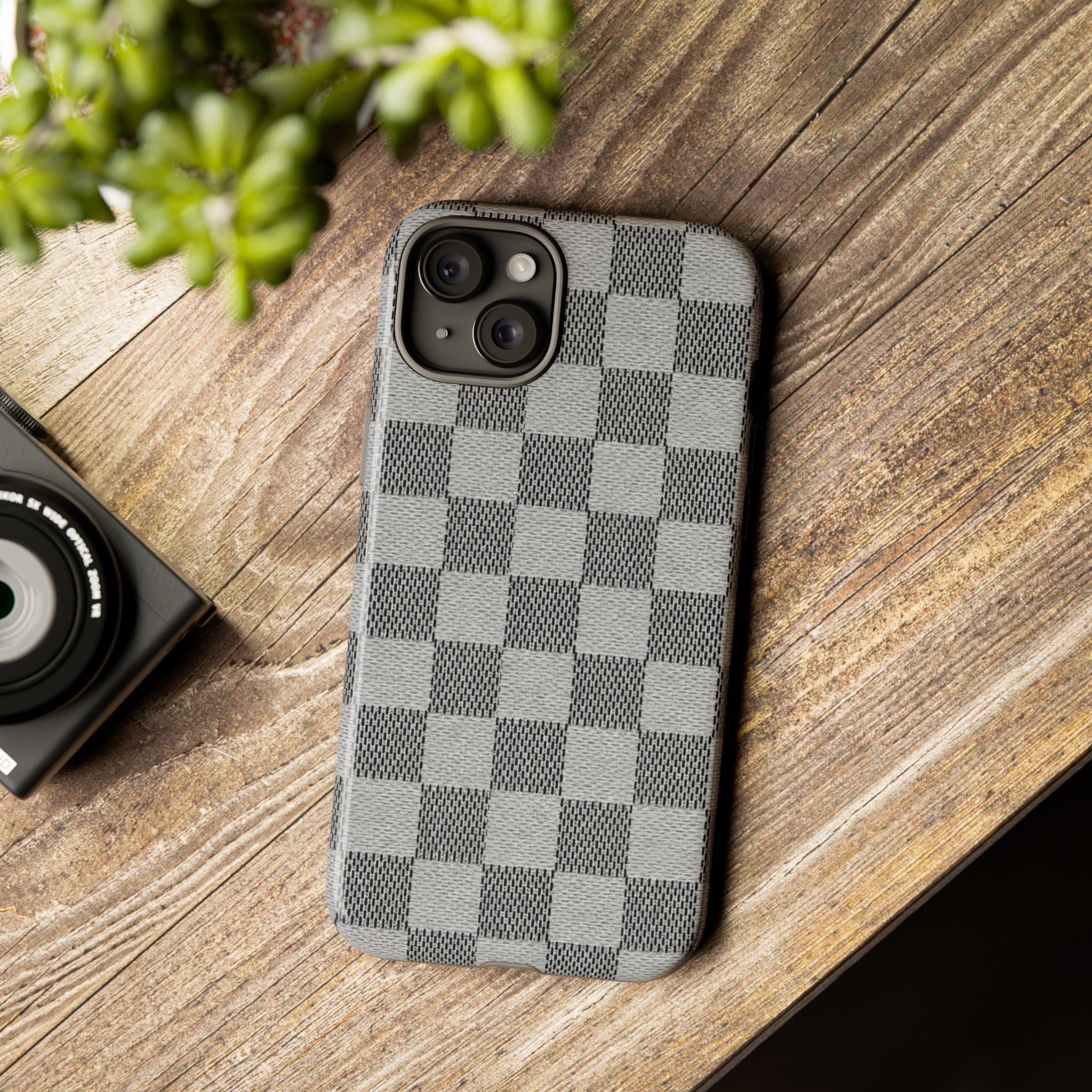 Checkered Grey Phone Case