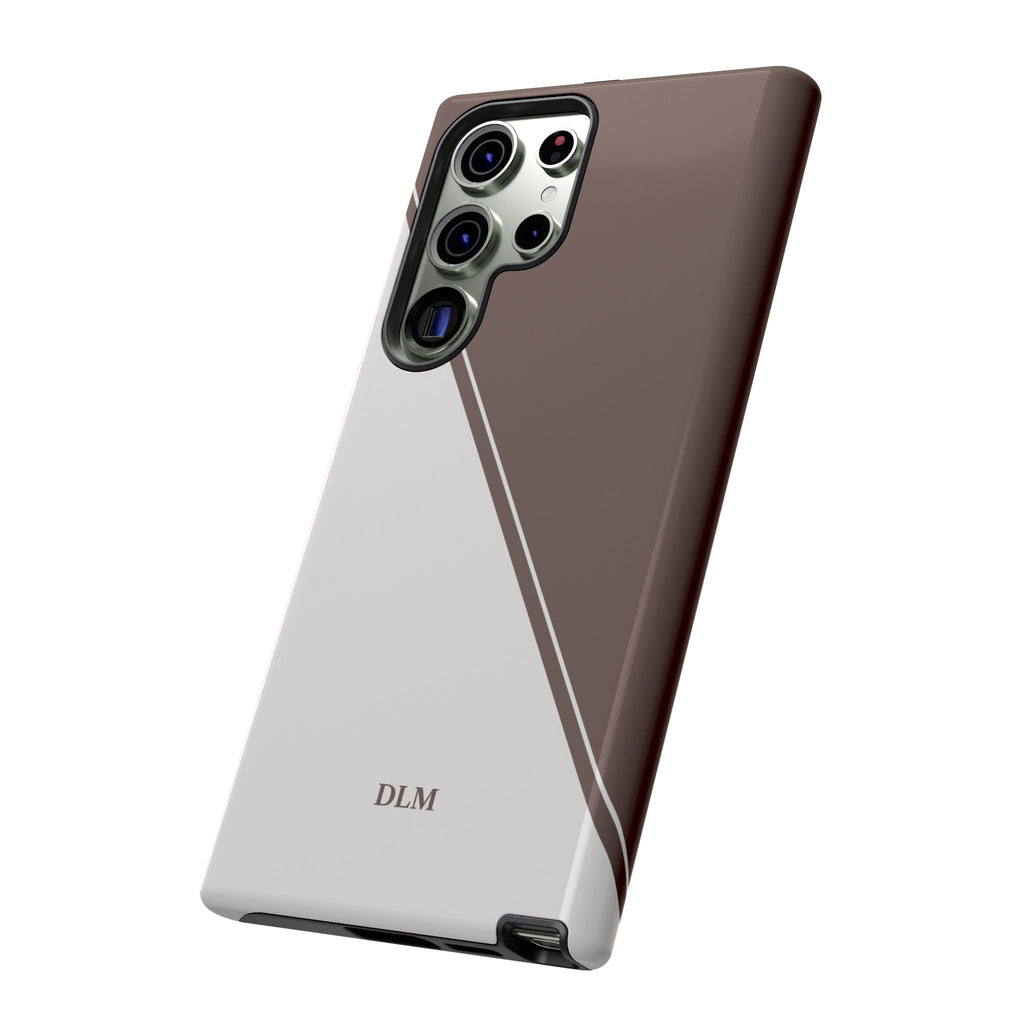 Brown/Cream Two Tone Custom Initials Case