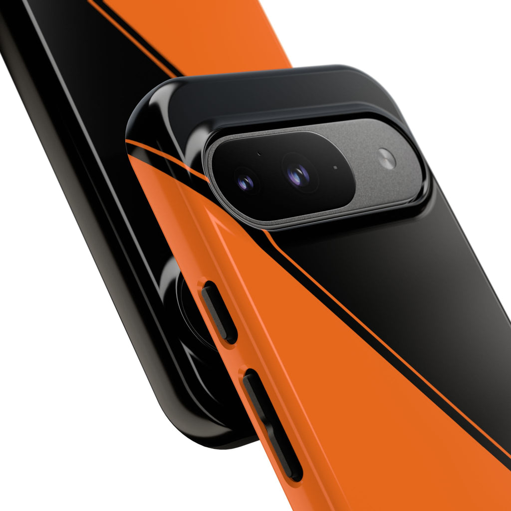 Orange/Black Two Tone Custom Initials Case