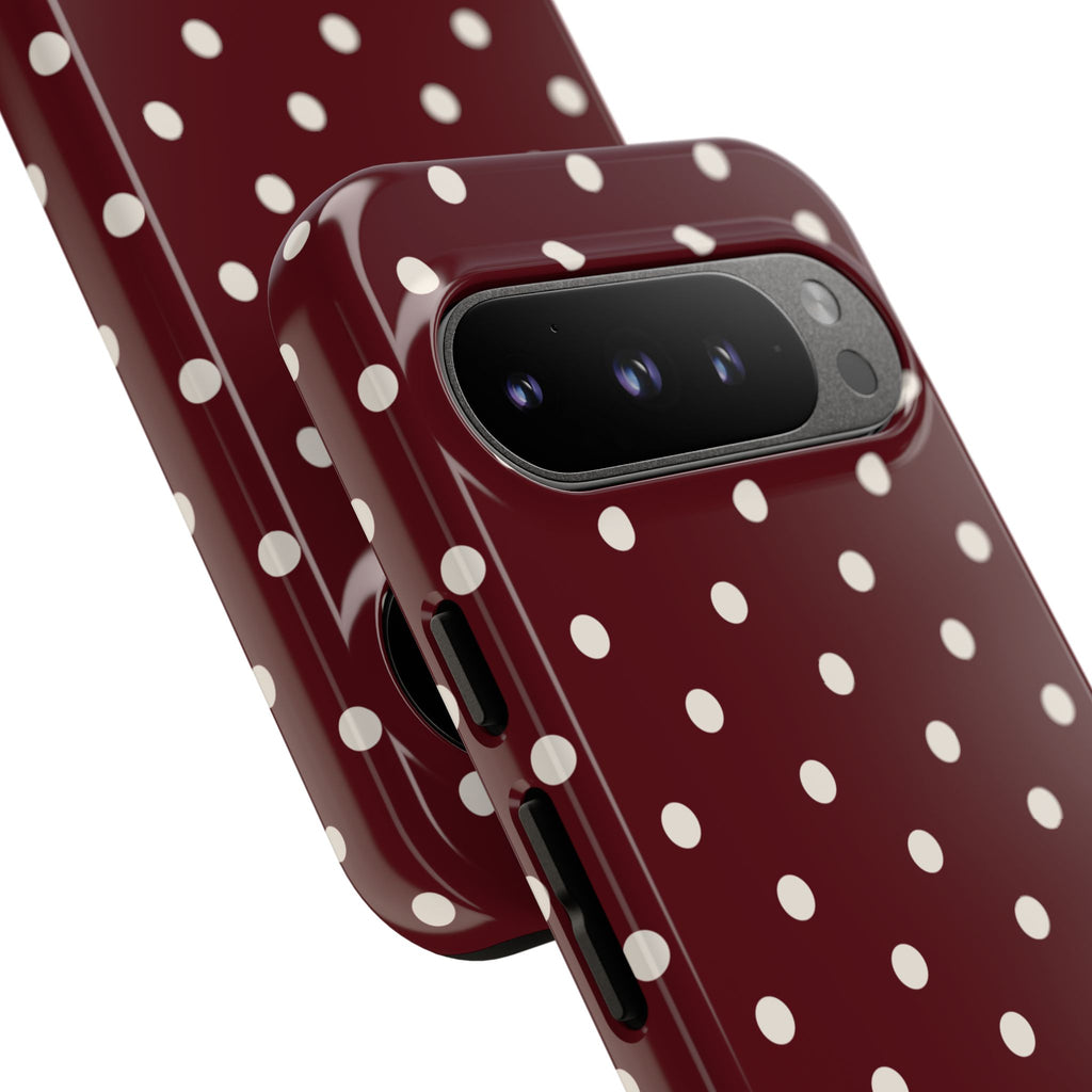 Cranberry Cream Personalised Polka Dot Case