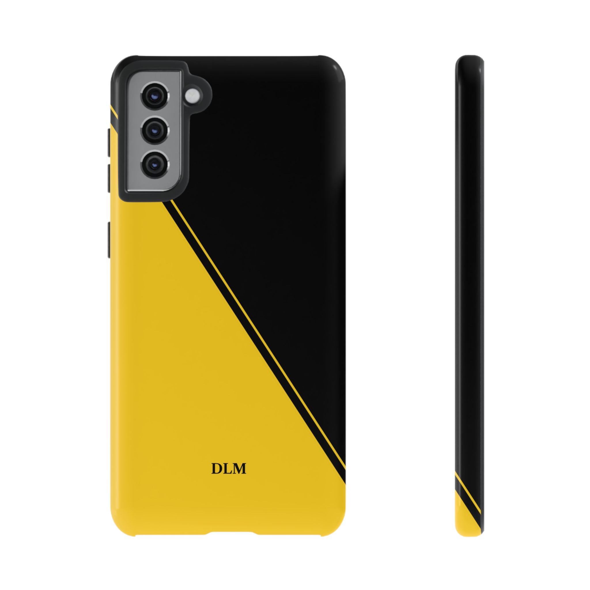 Yellow/Black Two Tone Custom Initials Case