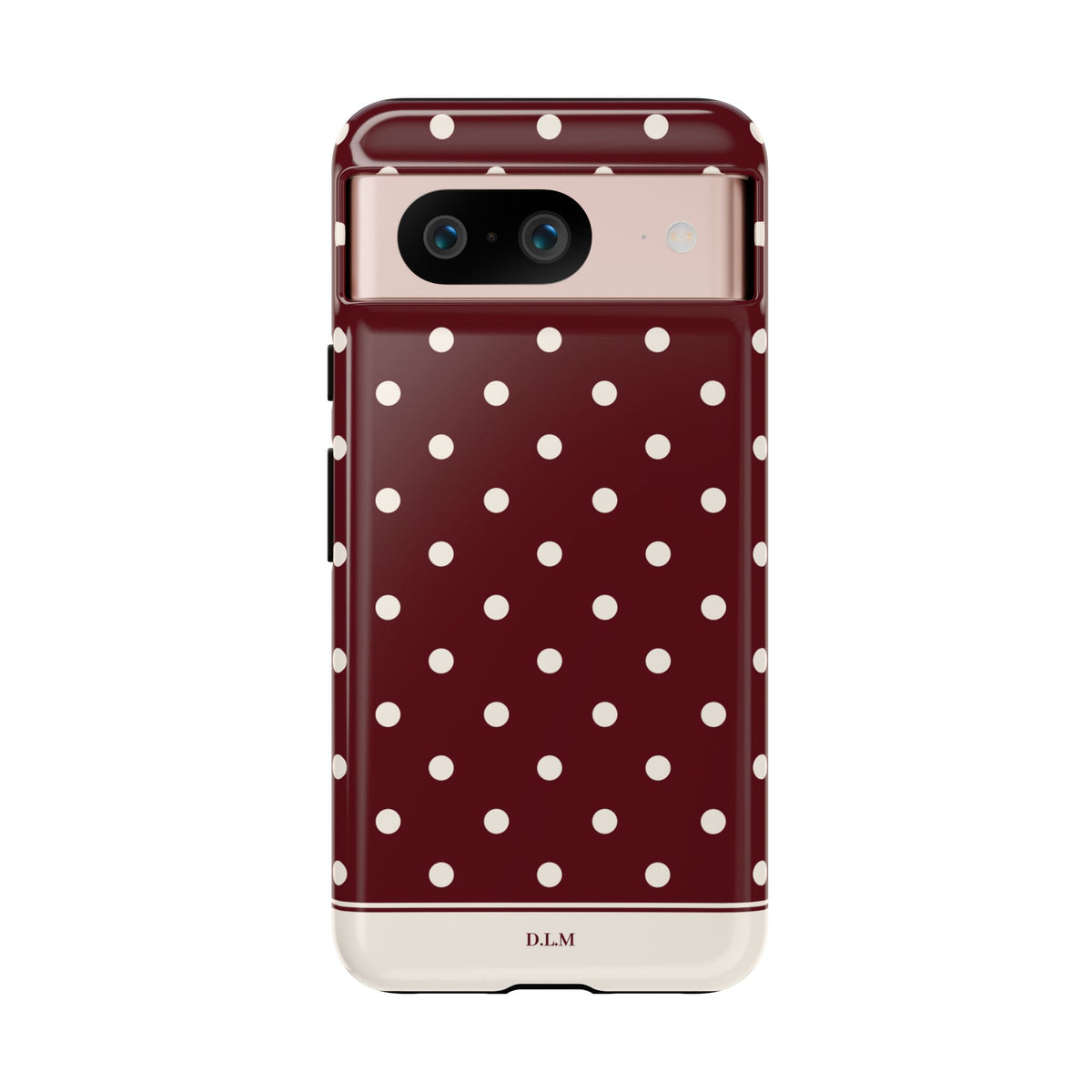 Cranberry Cream Personalised Polka Dot Case