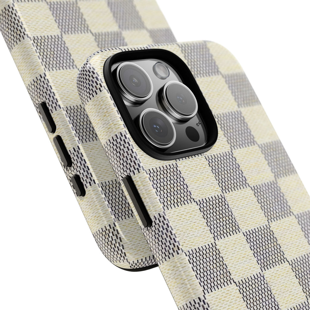 Checkered Cream Phone Case