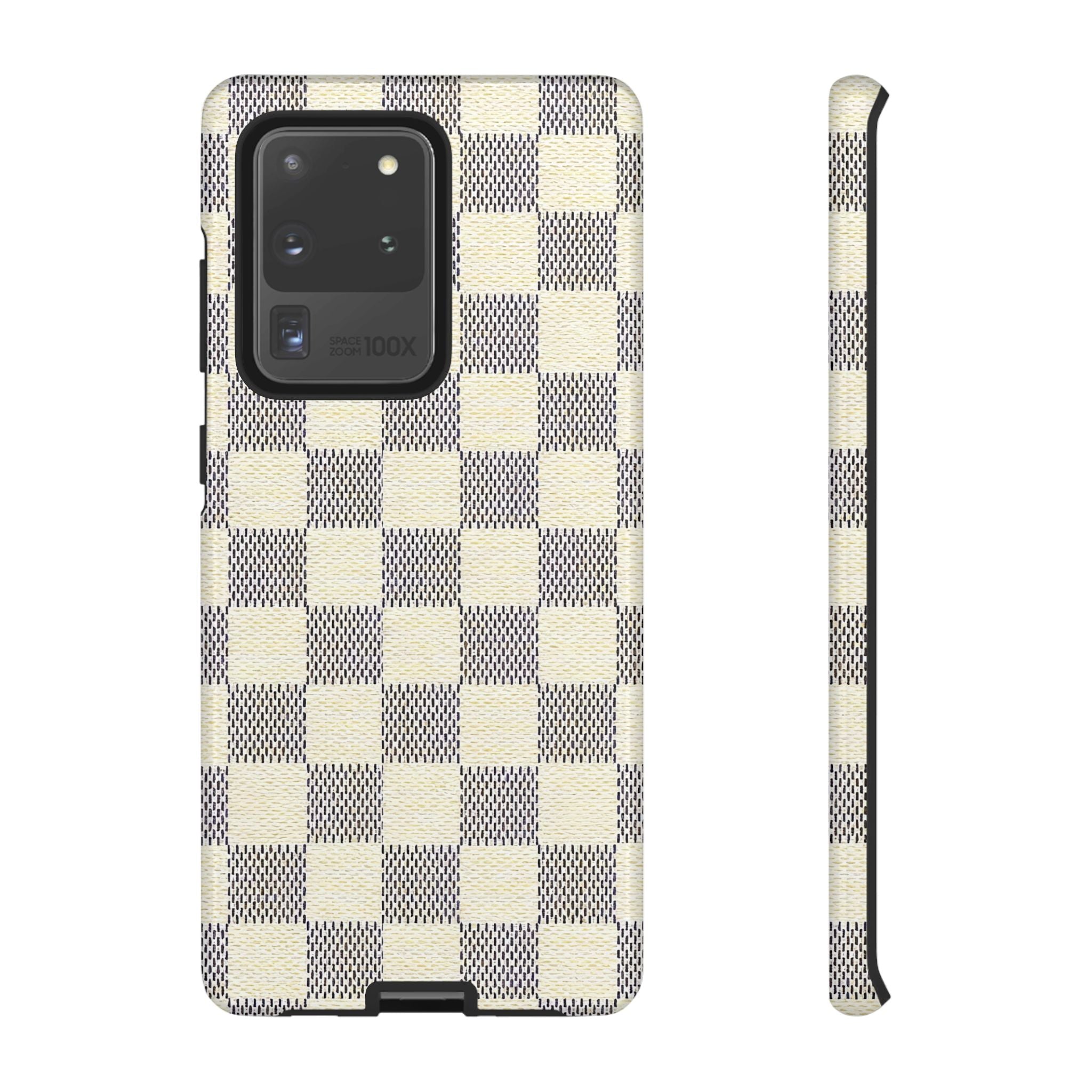 Checkered Cream Phone Case
