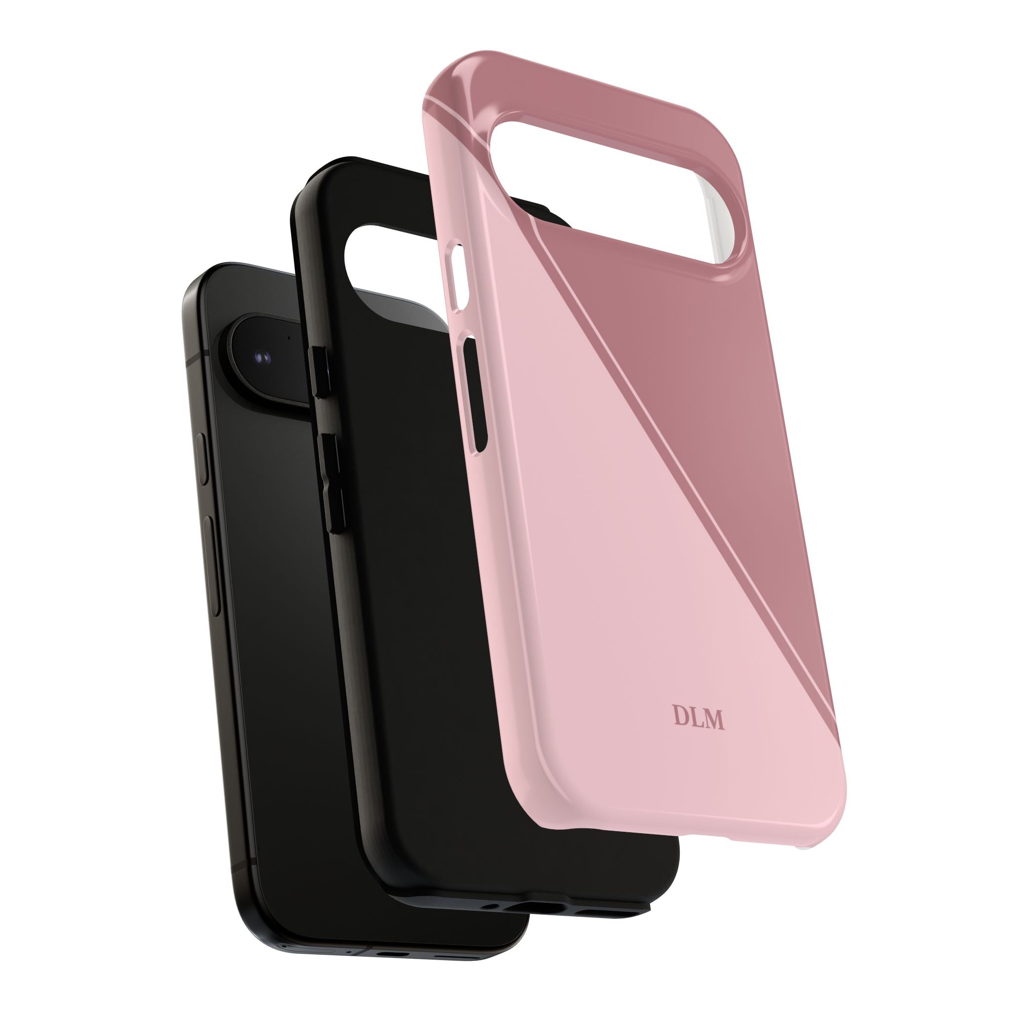 Pinks Two Tone Custom Initials Case