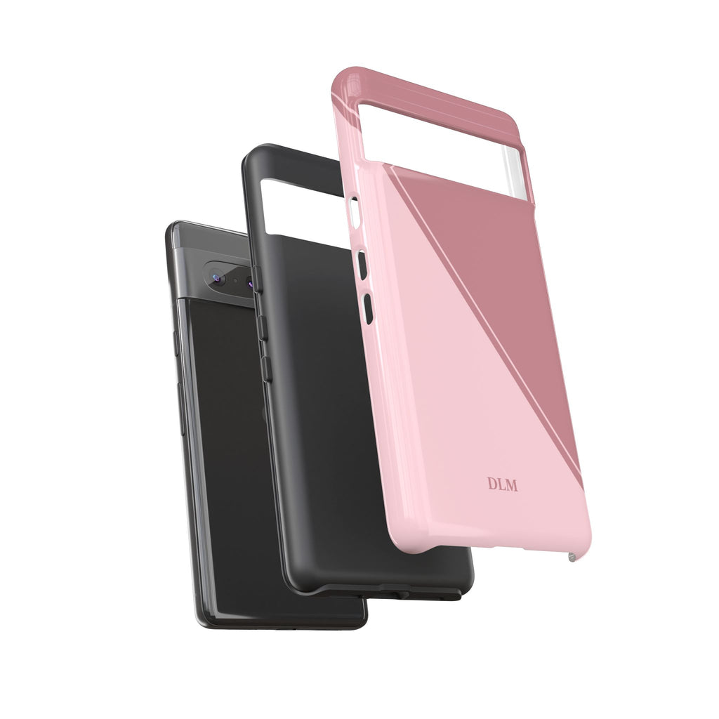 Pinks Two Tone Custom Initials Case