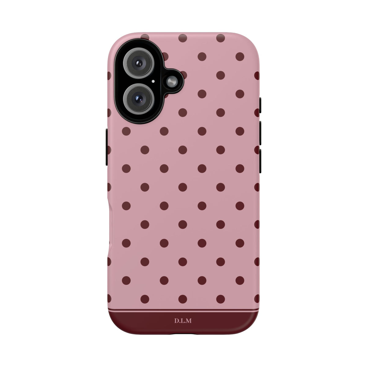 Berry Blush Personalised Polka Dot Case