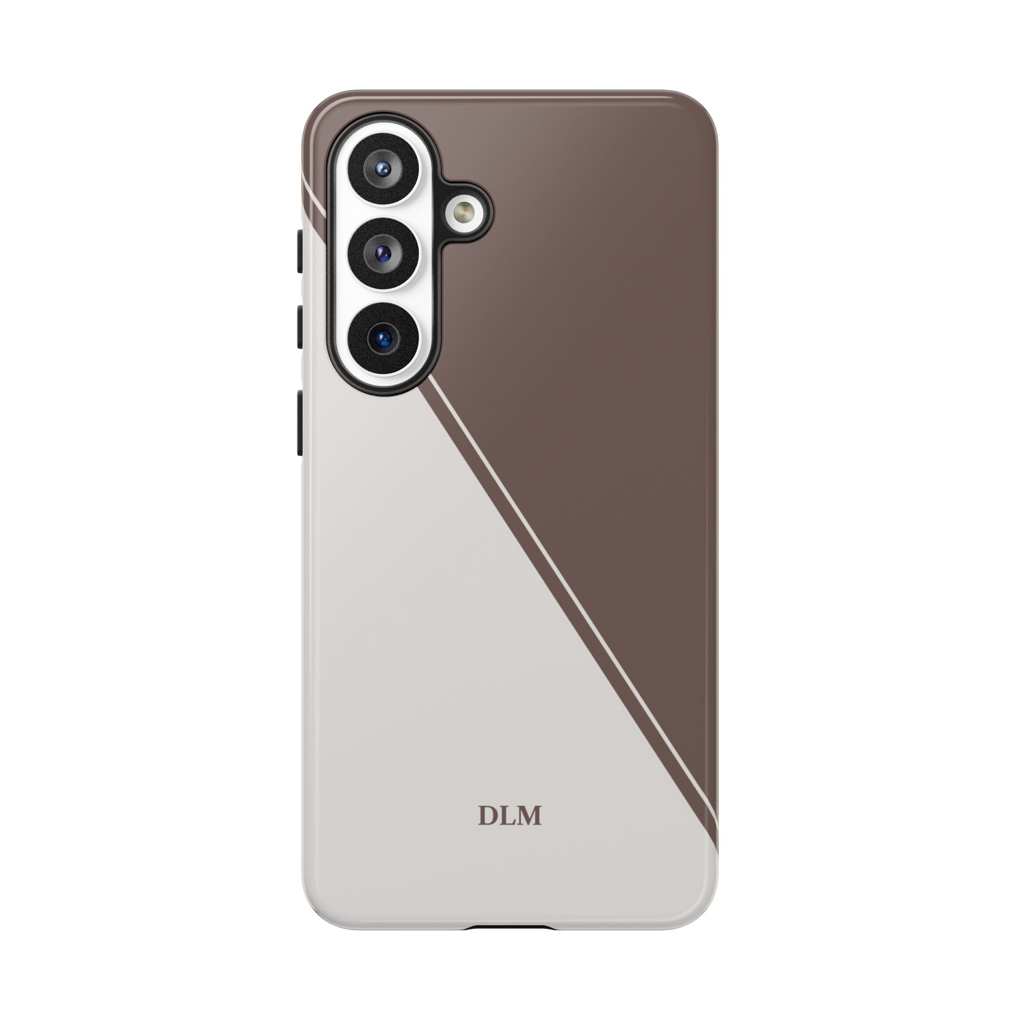 Brown/Cream Two Tone Custom Initials Case