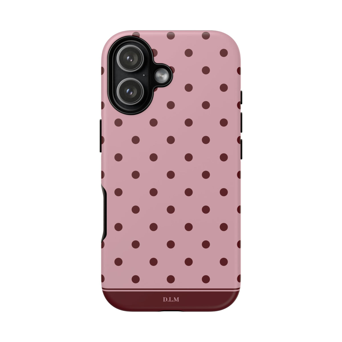 Berry Blush Personalised Polka Dot Case