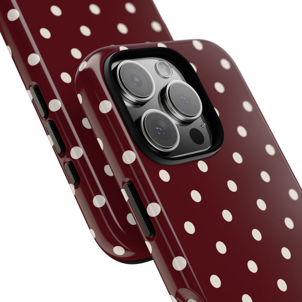 Cranberry Cream Personalised Polka Dot Case