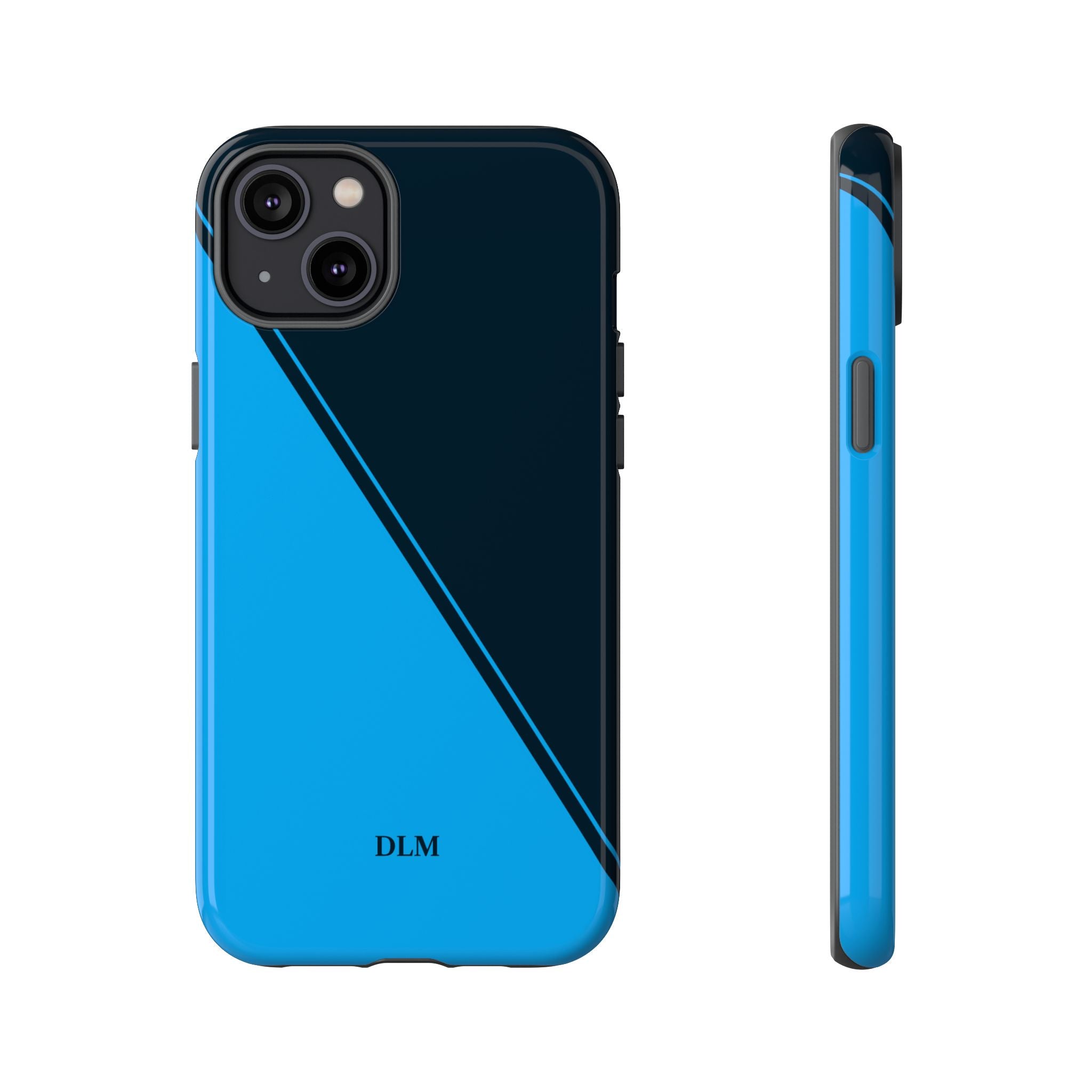 Blues Two Tone Custom Initials Case