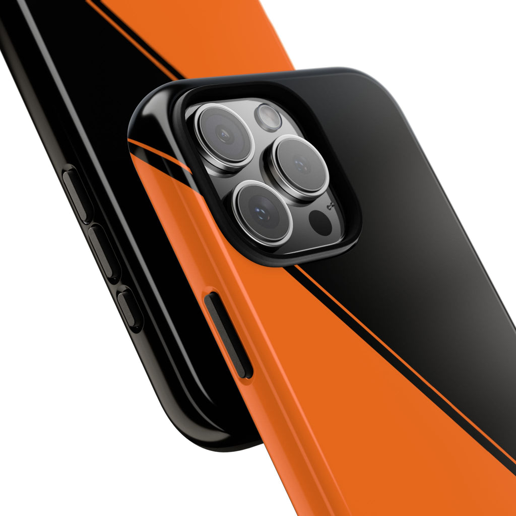 Orange/Black Two Tone Custom Initials Case