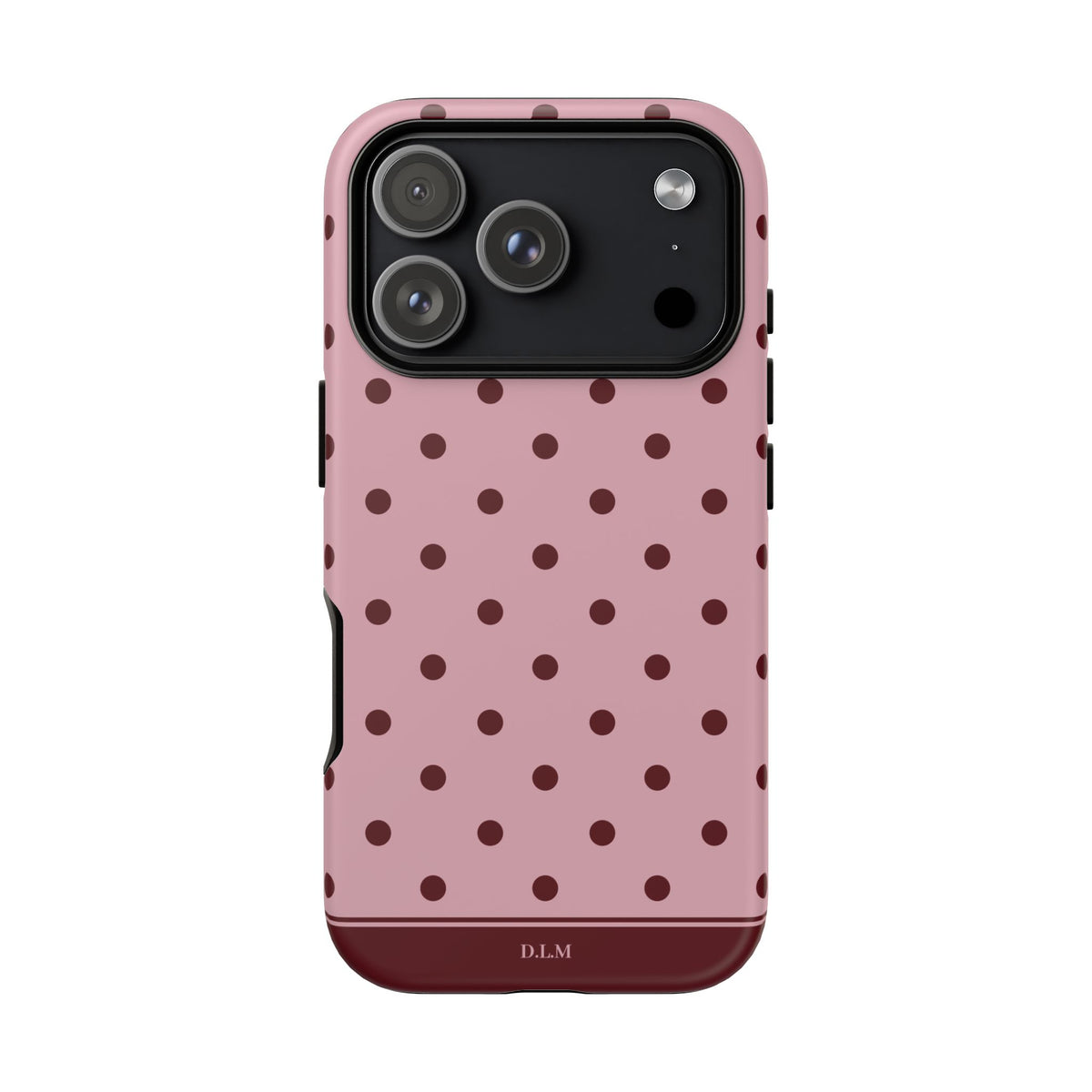 Berry Blush Personalised Polka Dot Case