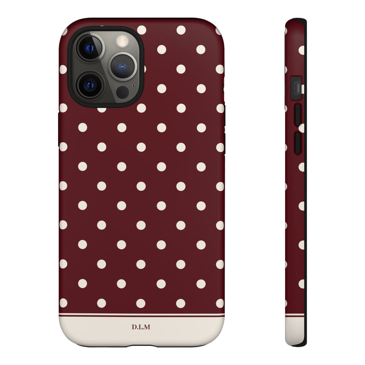 Cranberry Cream Personalised Polka Dot Case