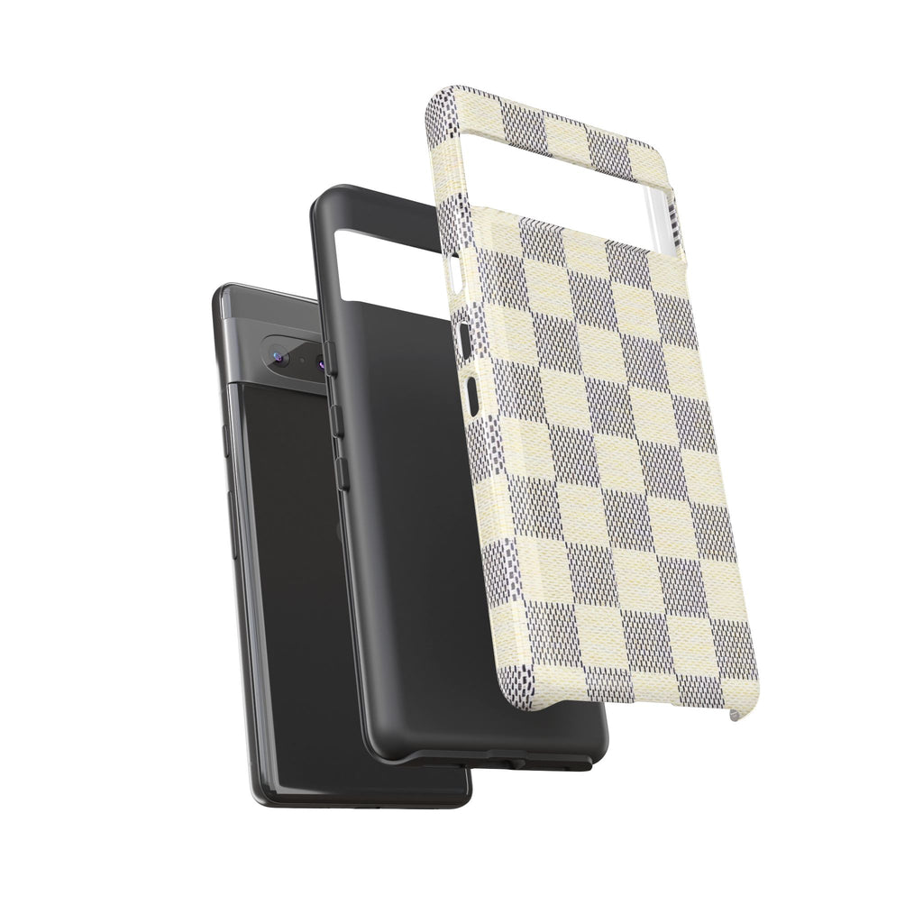 Checkered Cream Phone Case