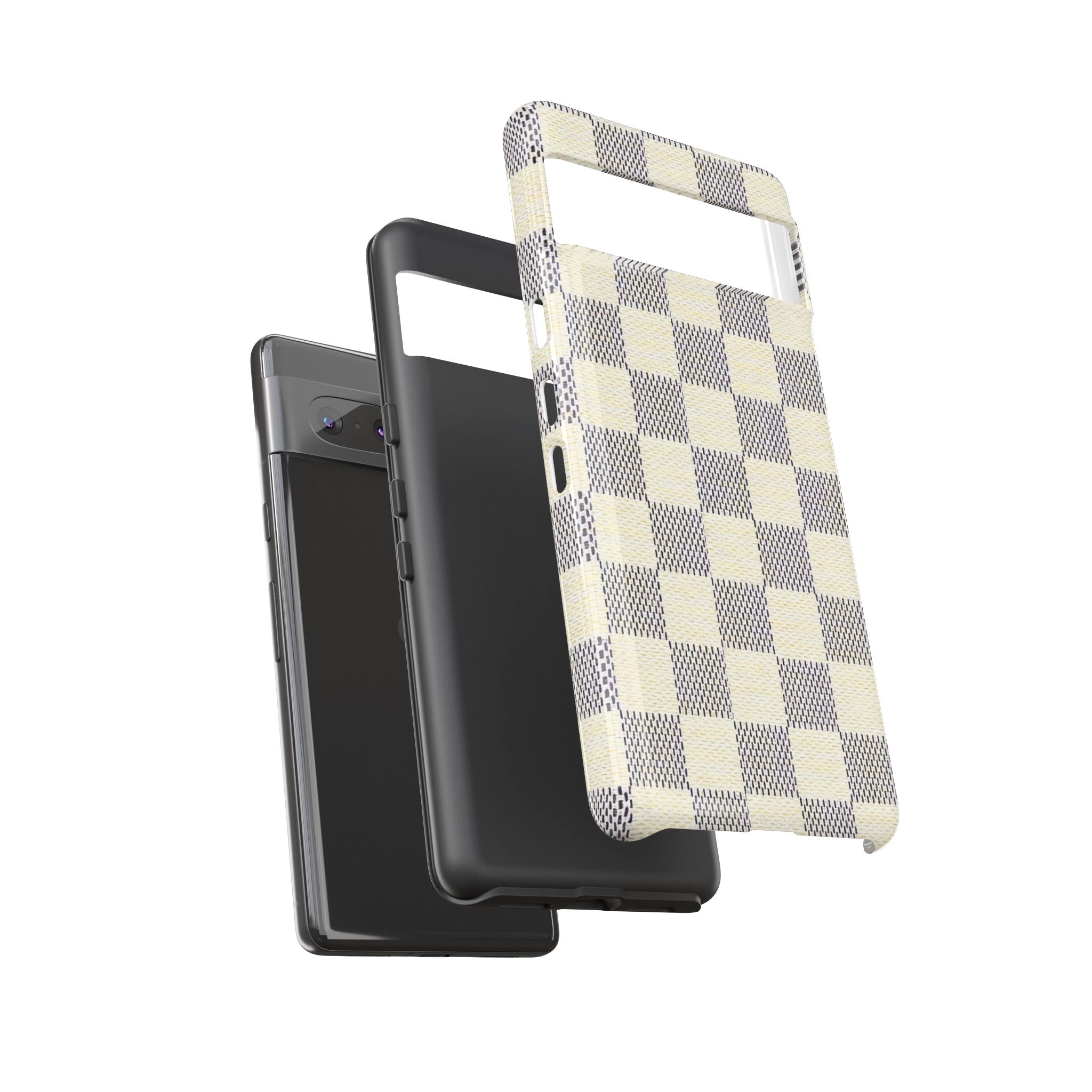 Checkered Cream Phone Case
