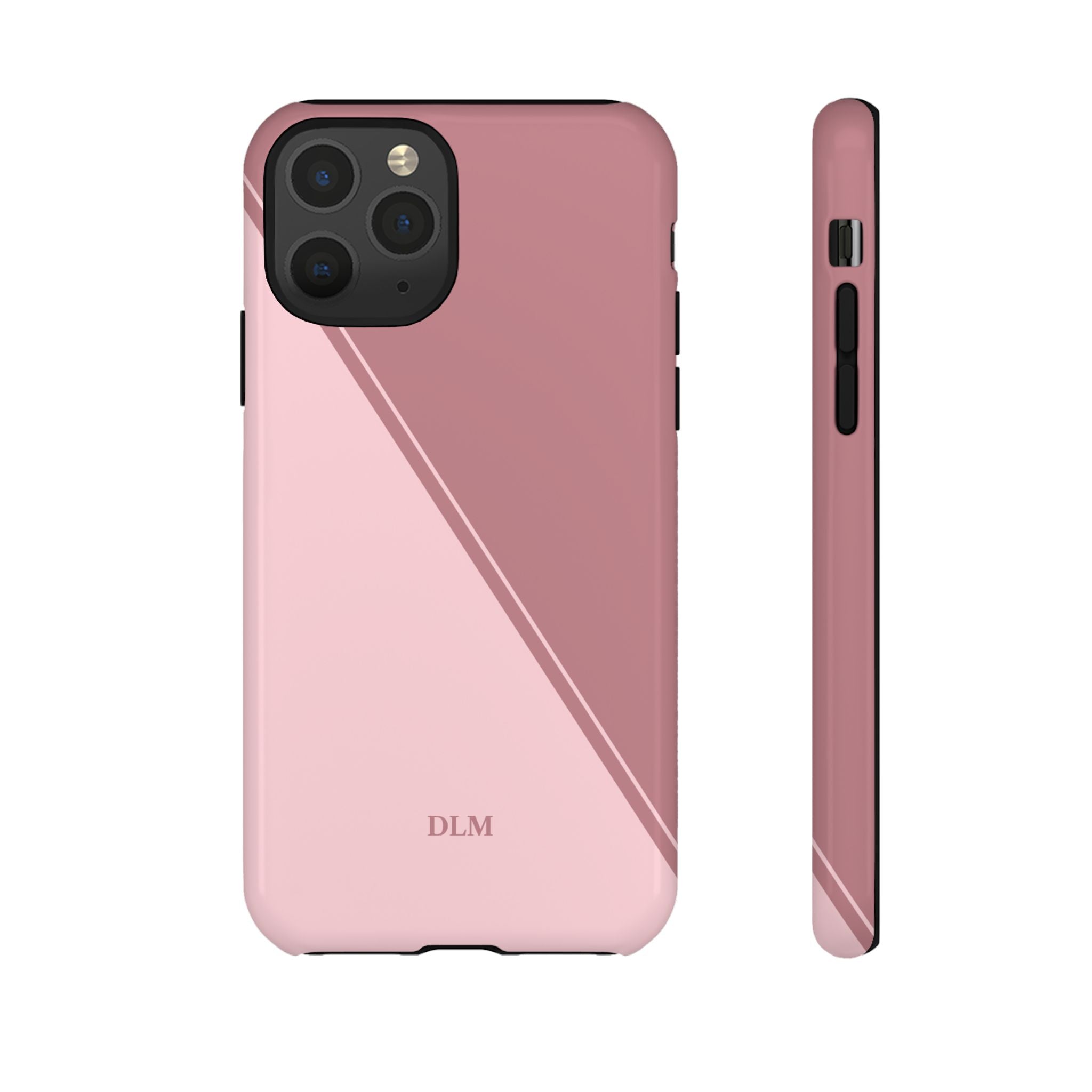 Pinks Two Tone Custom Initials Case