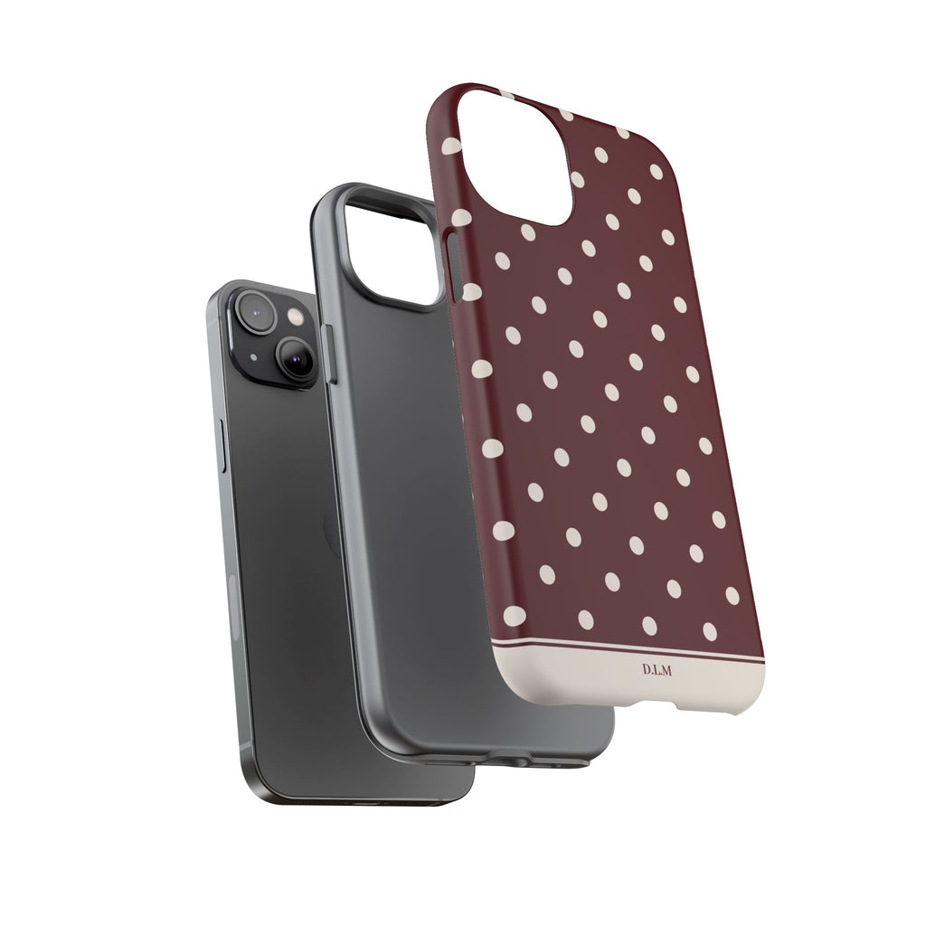 Cranberry Cream Personalised Polka Dot Case