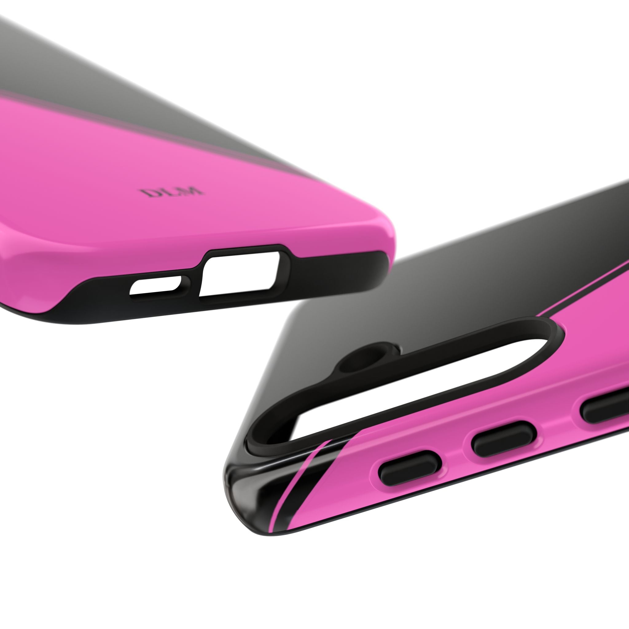 Pink/Black Two Tone Custom Initials Case