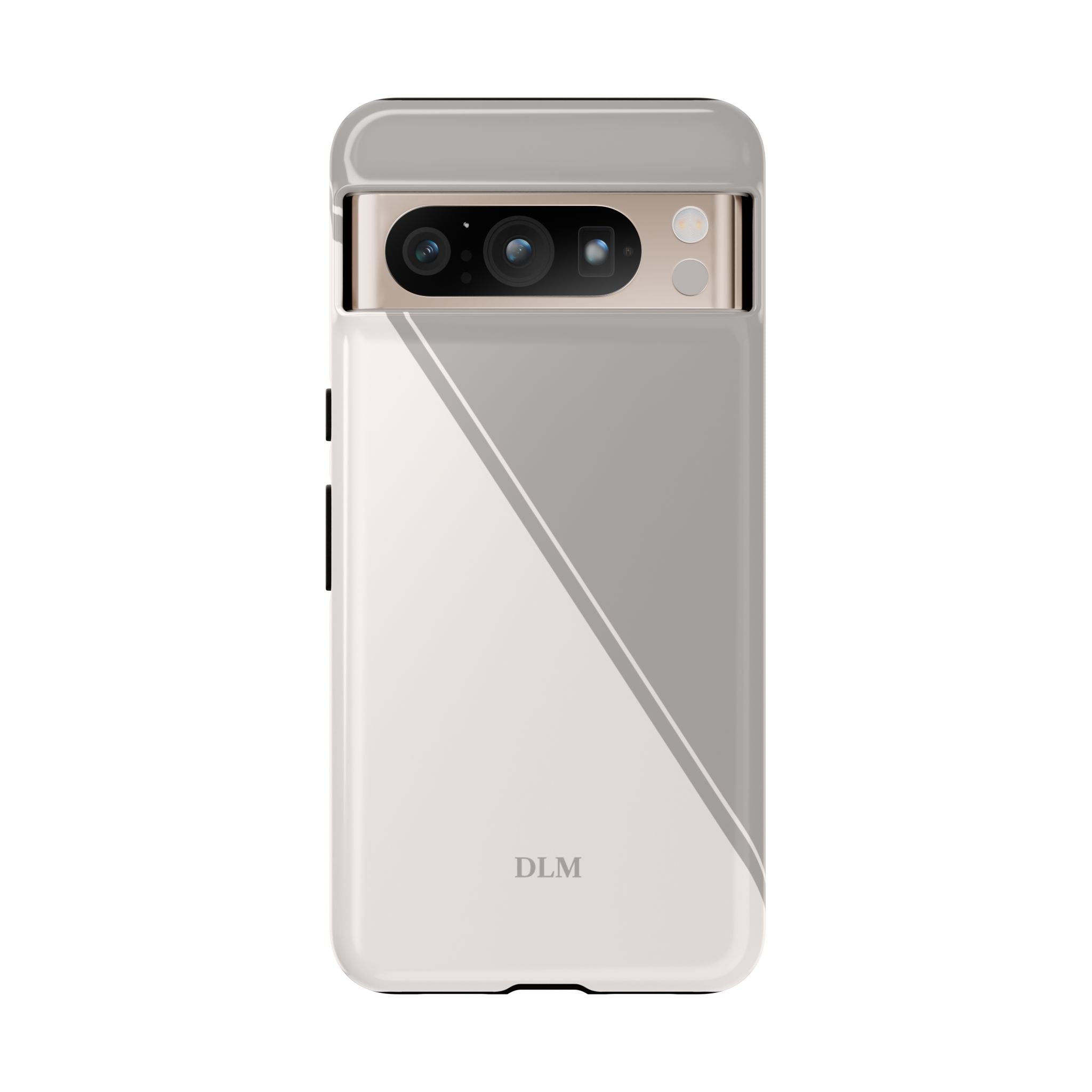 Grey Two Tone Case Custom Initials Case