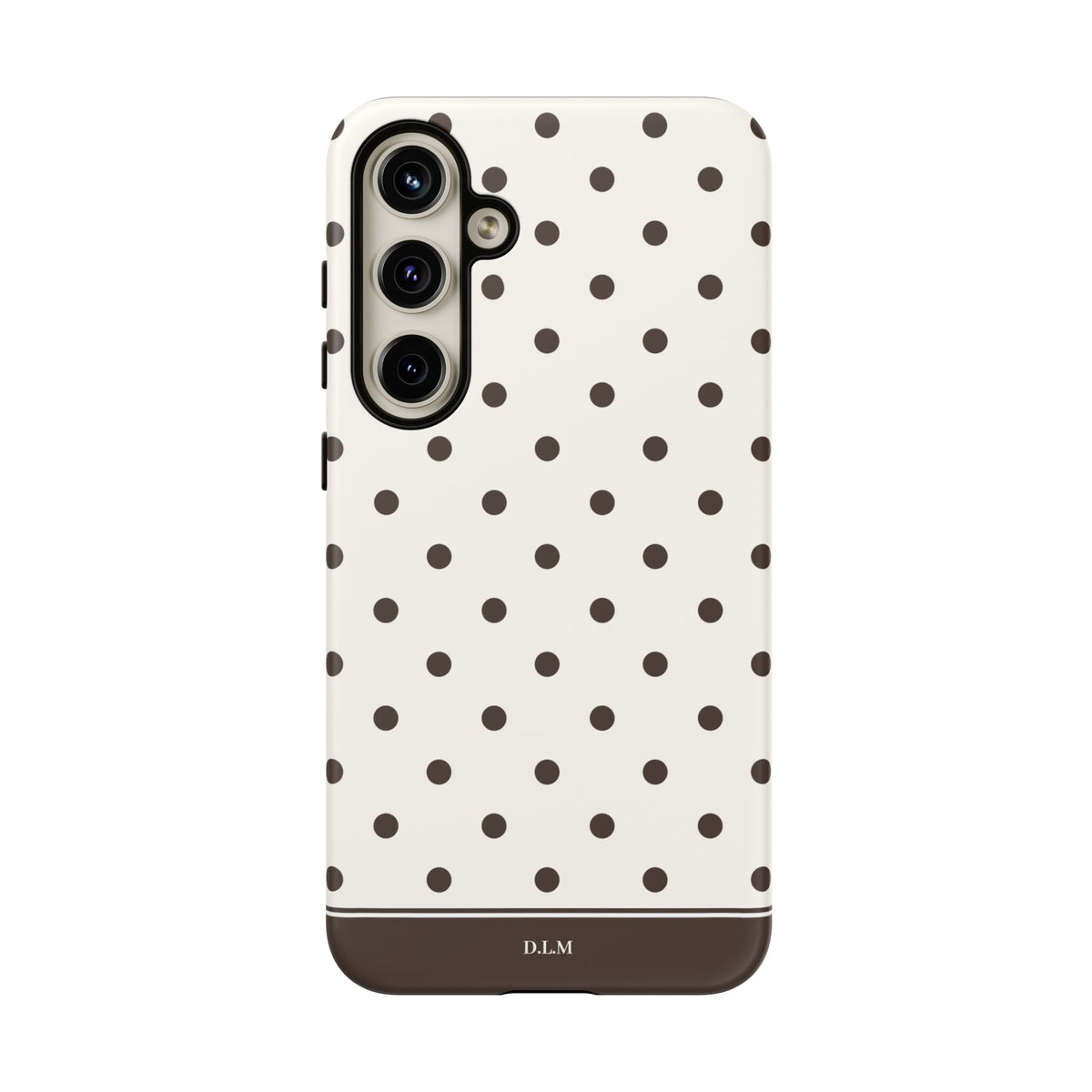 Creamy Mocha Personalised Polka Dot Case