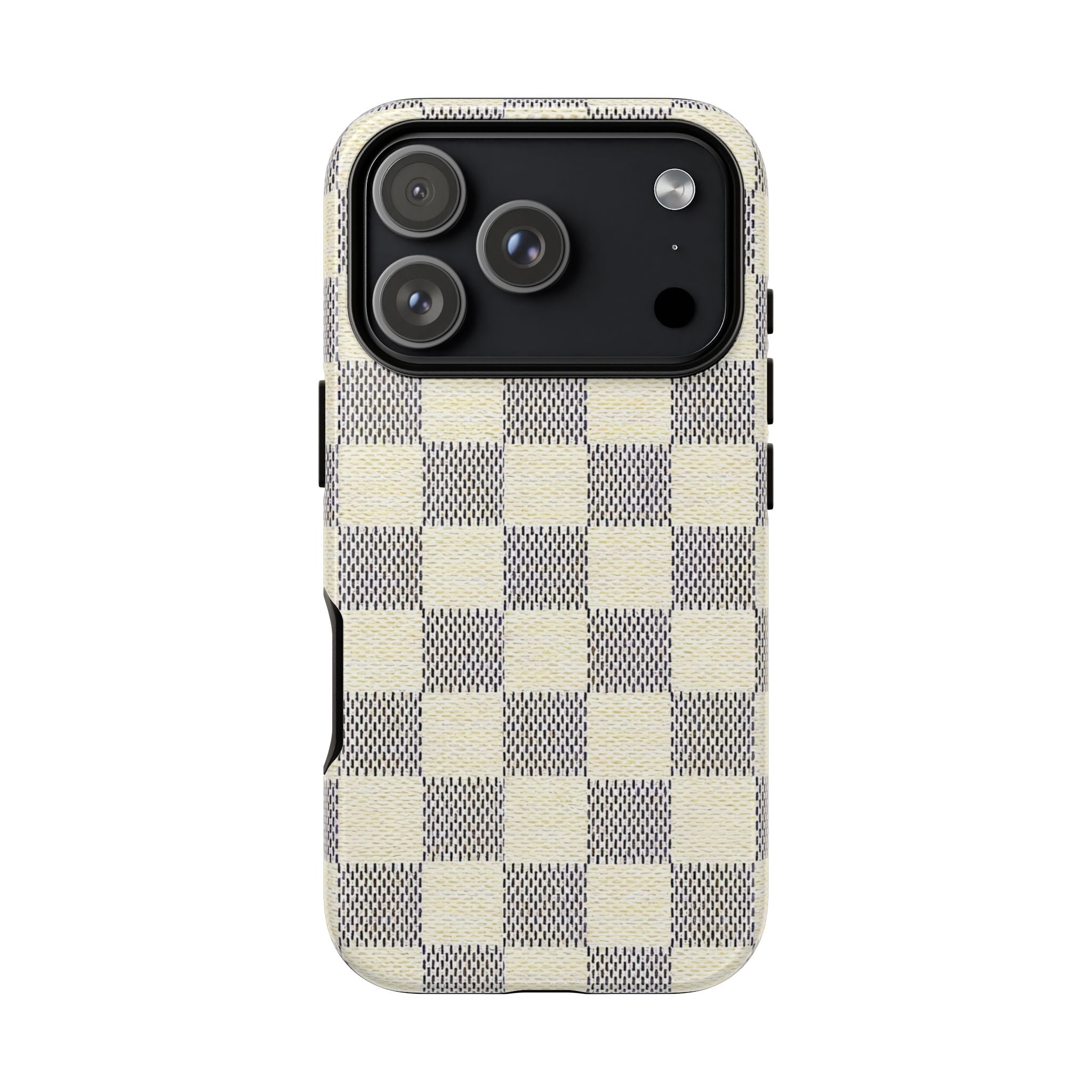 Checkered Cream Phone Case