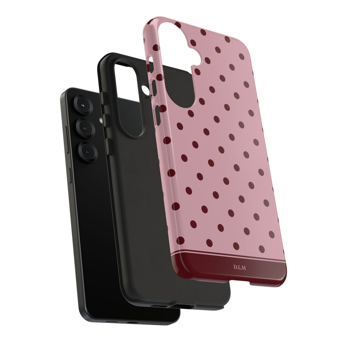 Berry Blush Personalised Polka Dot Case