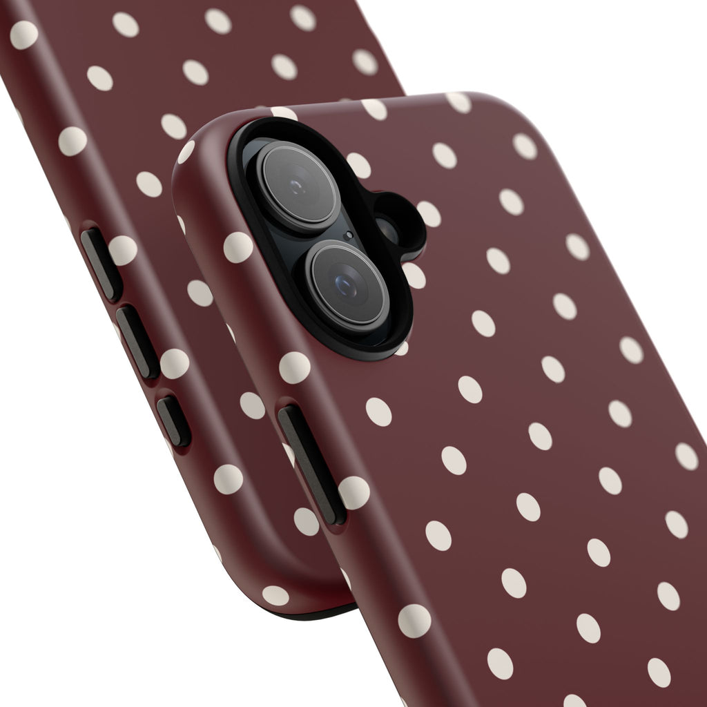 Cranberry Cream Personalised Polka Dot Case