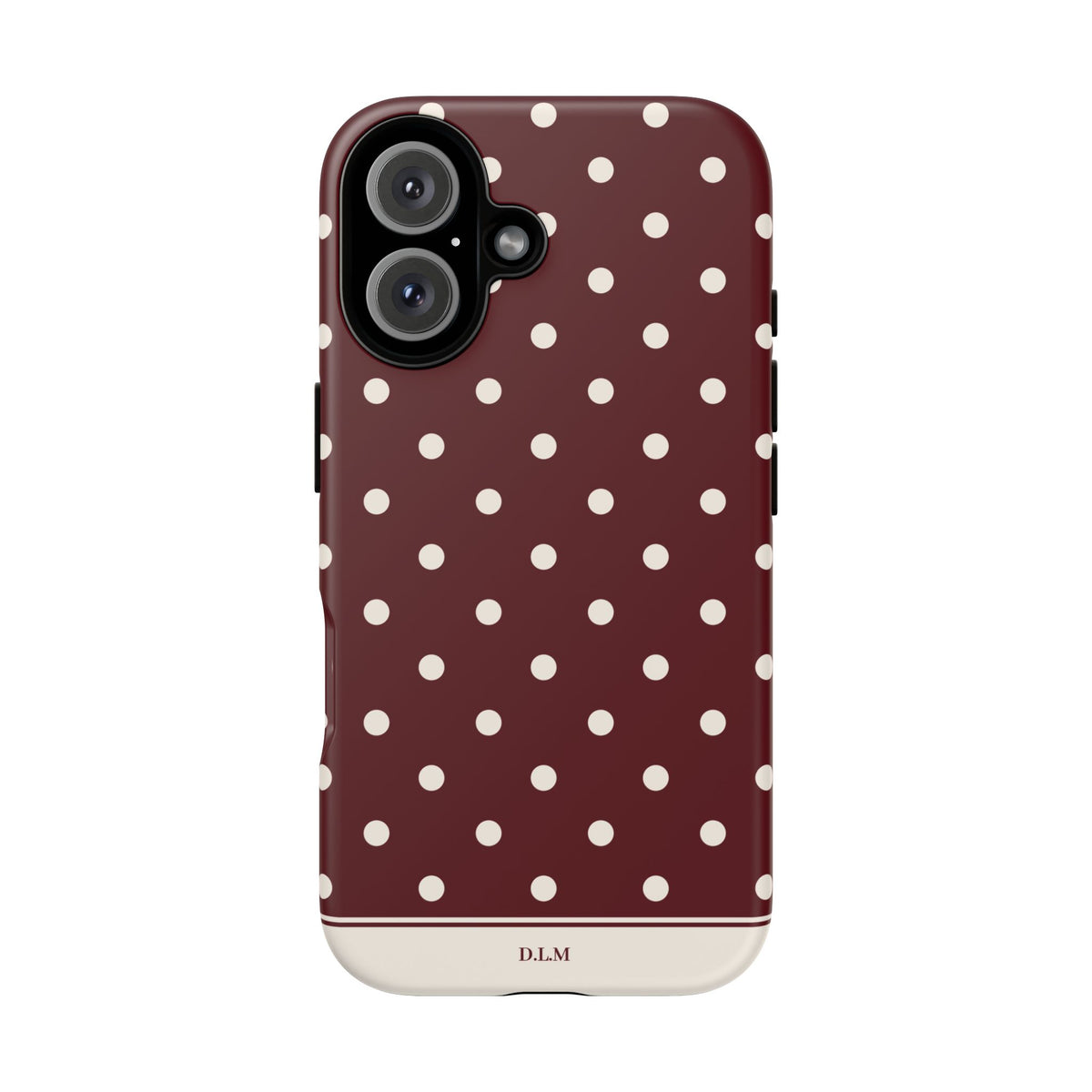 Cranberry Cream Personalised Polka Dot Case