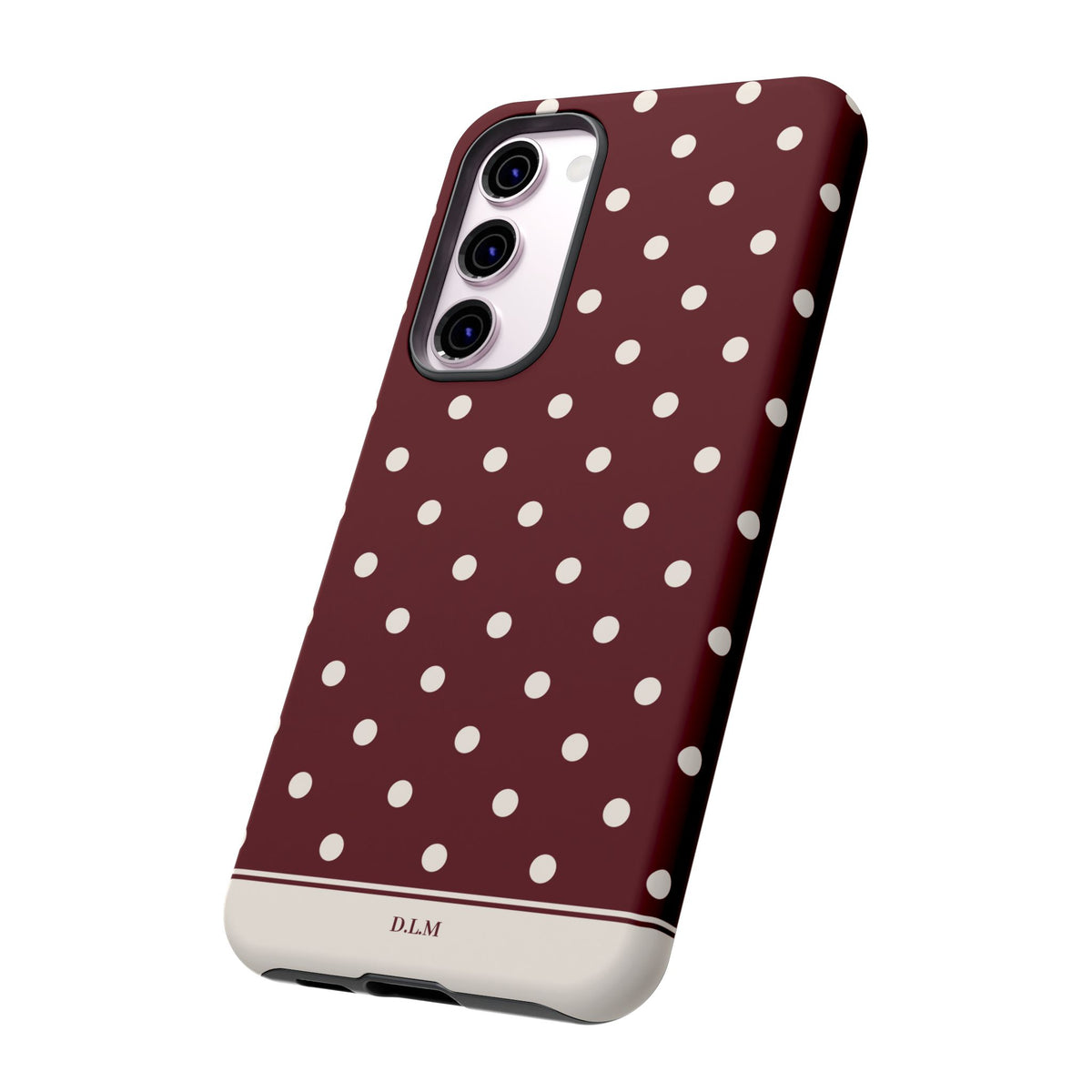 Cranberry Cream Personalised Polka Dot Case