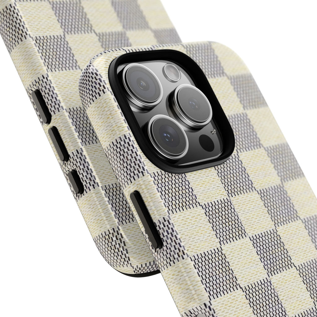 Checkered Cream Phone Case
