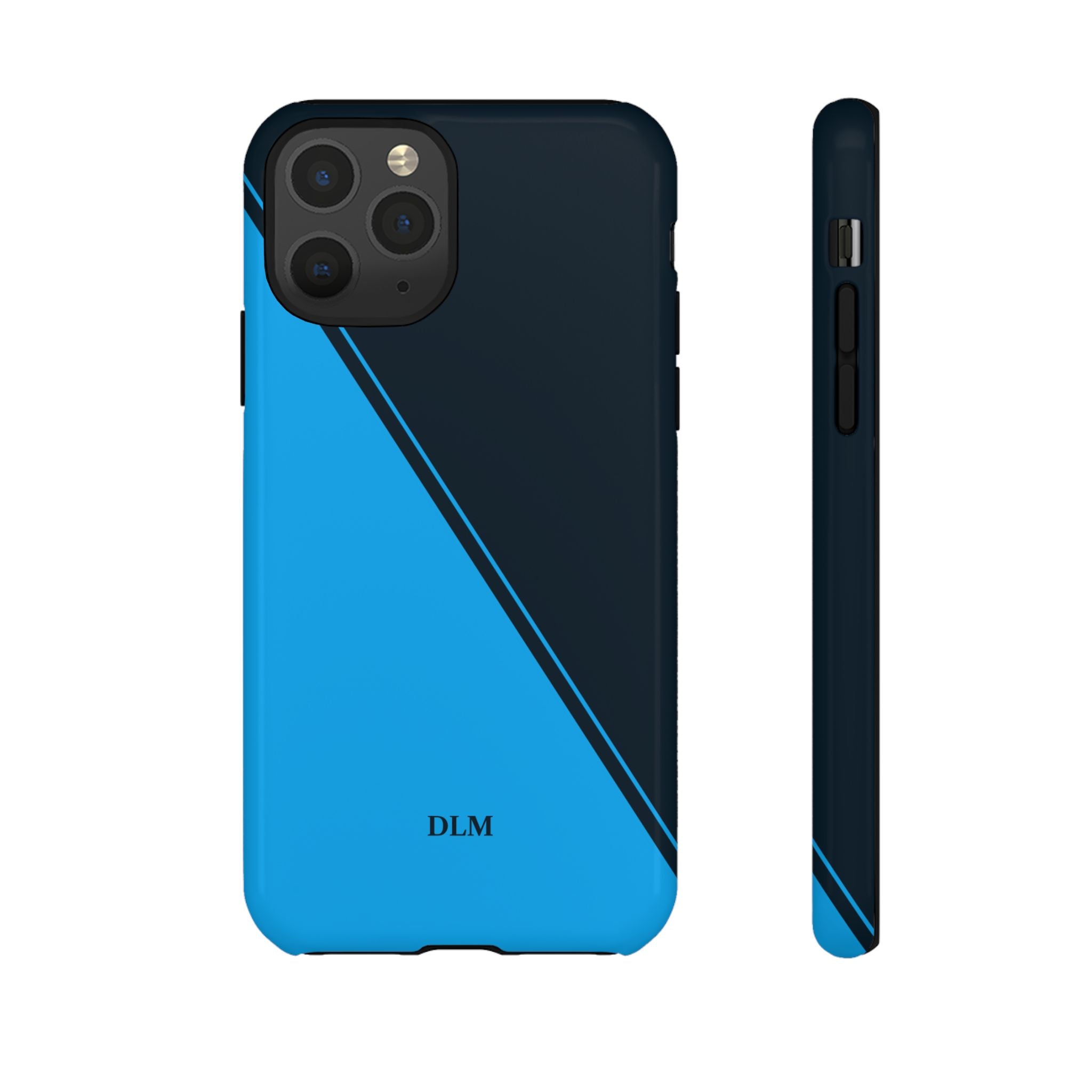 Blues Two Tone Custom Initials Case