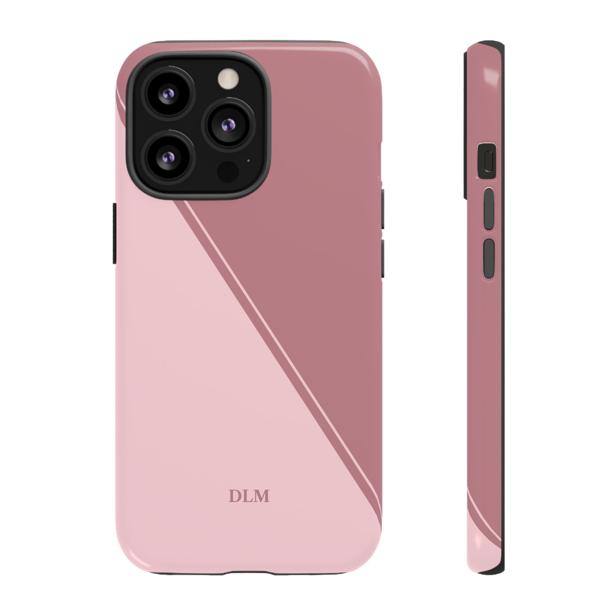 Pinks Two Tone Custom Initials Case