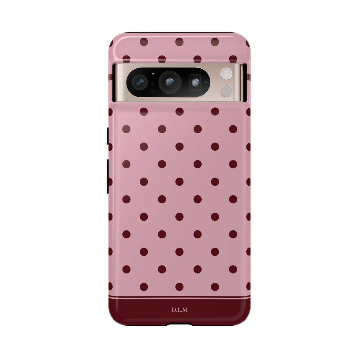 Berry Blush Personalised Polka Dot Case
