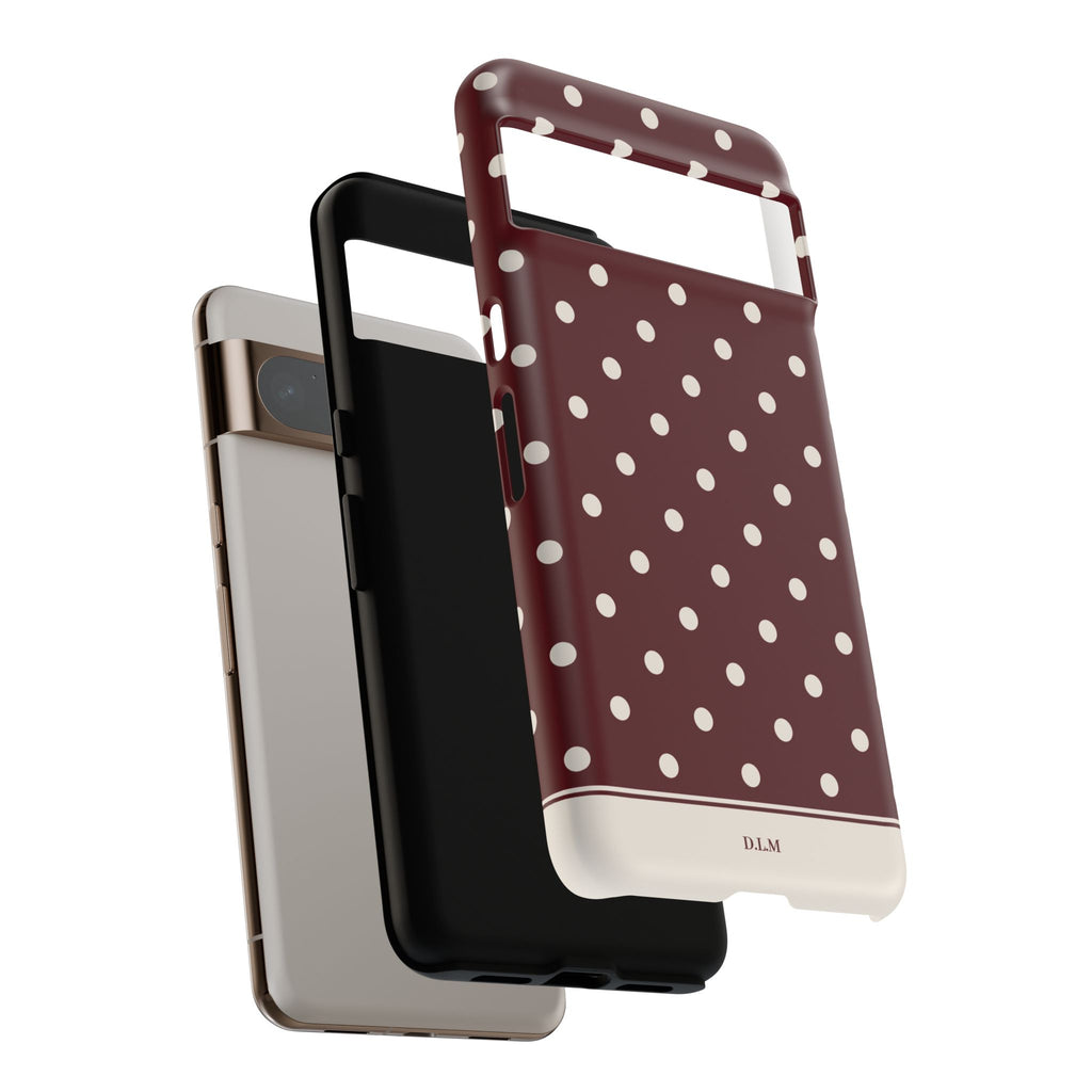 Cranberry Cream Personalised Polka Dot Case