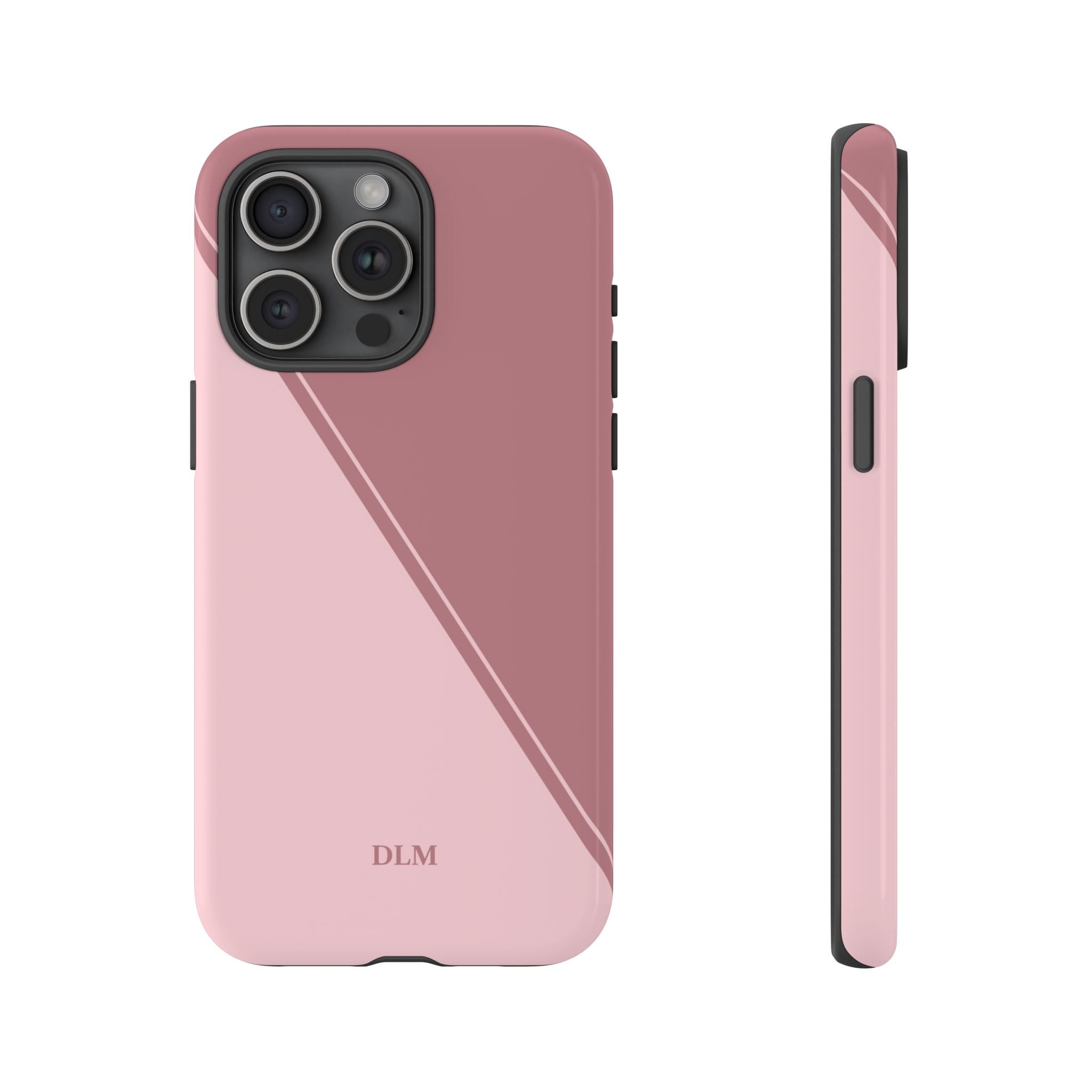Pinks Two Tone Custom Initials Case
