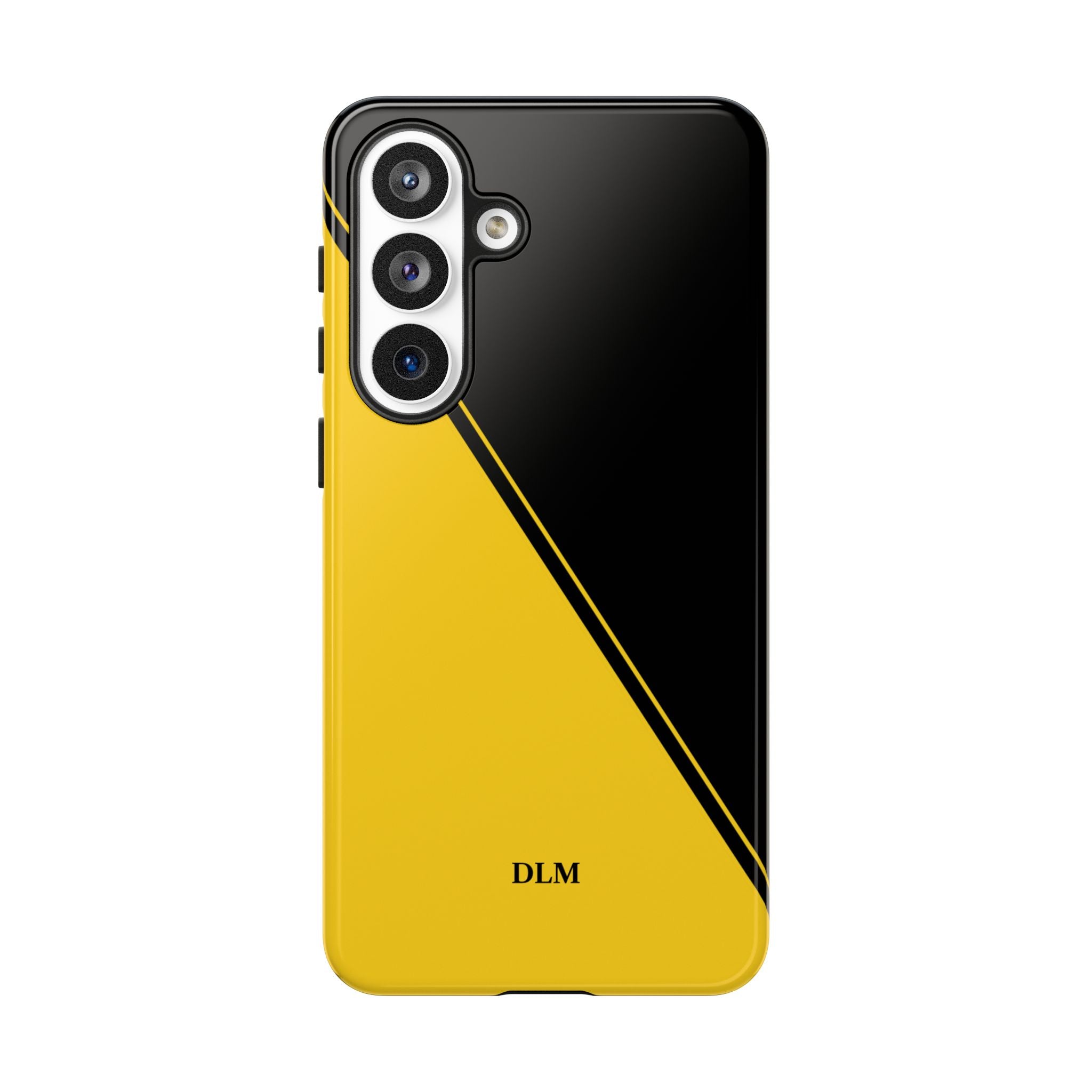 Yellow/Black Two Tone Custom Initials Case