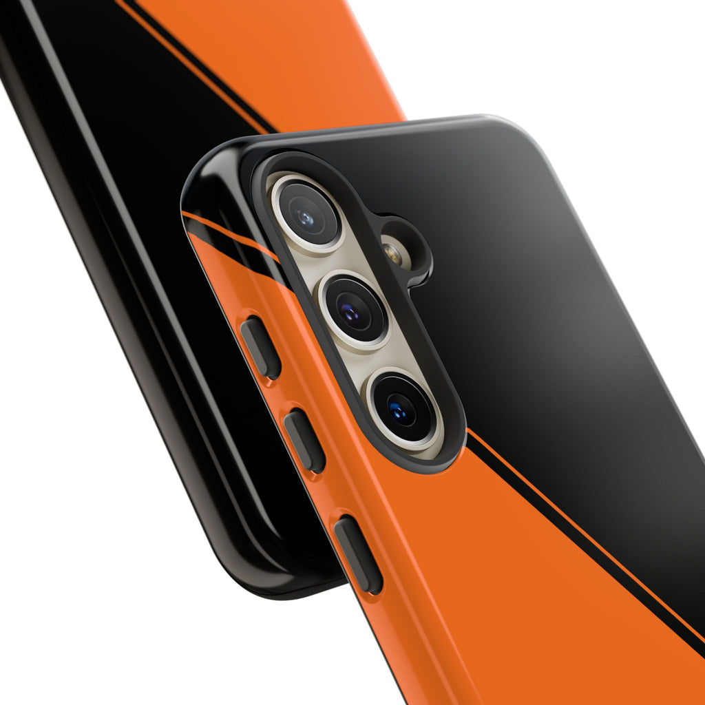 Orange/Black Two Tone Custom Initials Case