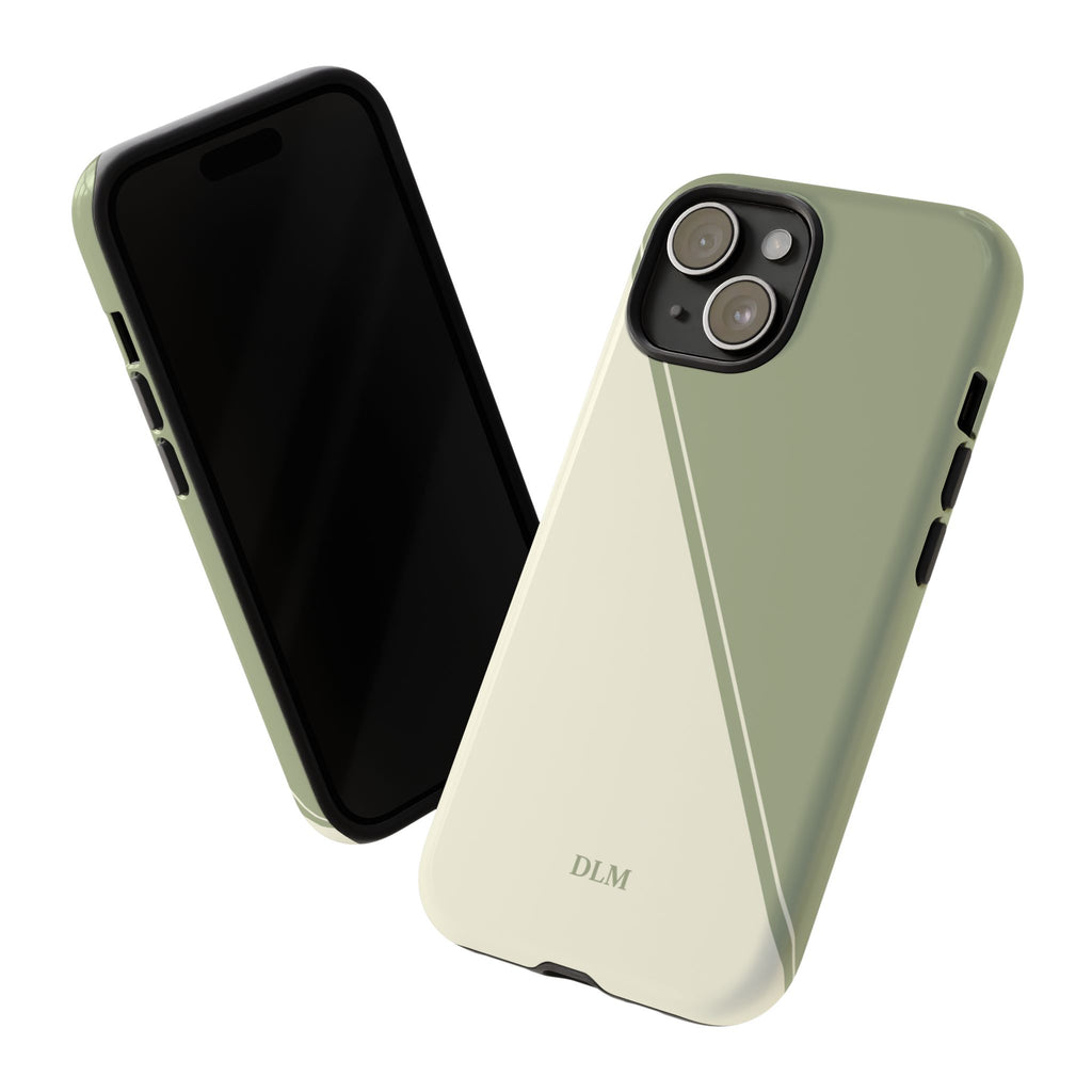 Matcha Two Tone Custom Initials Case