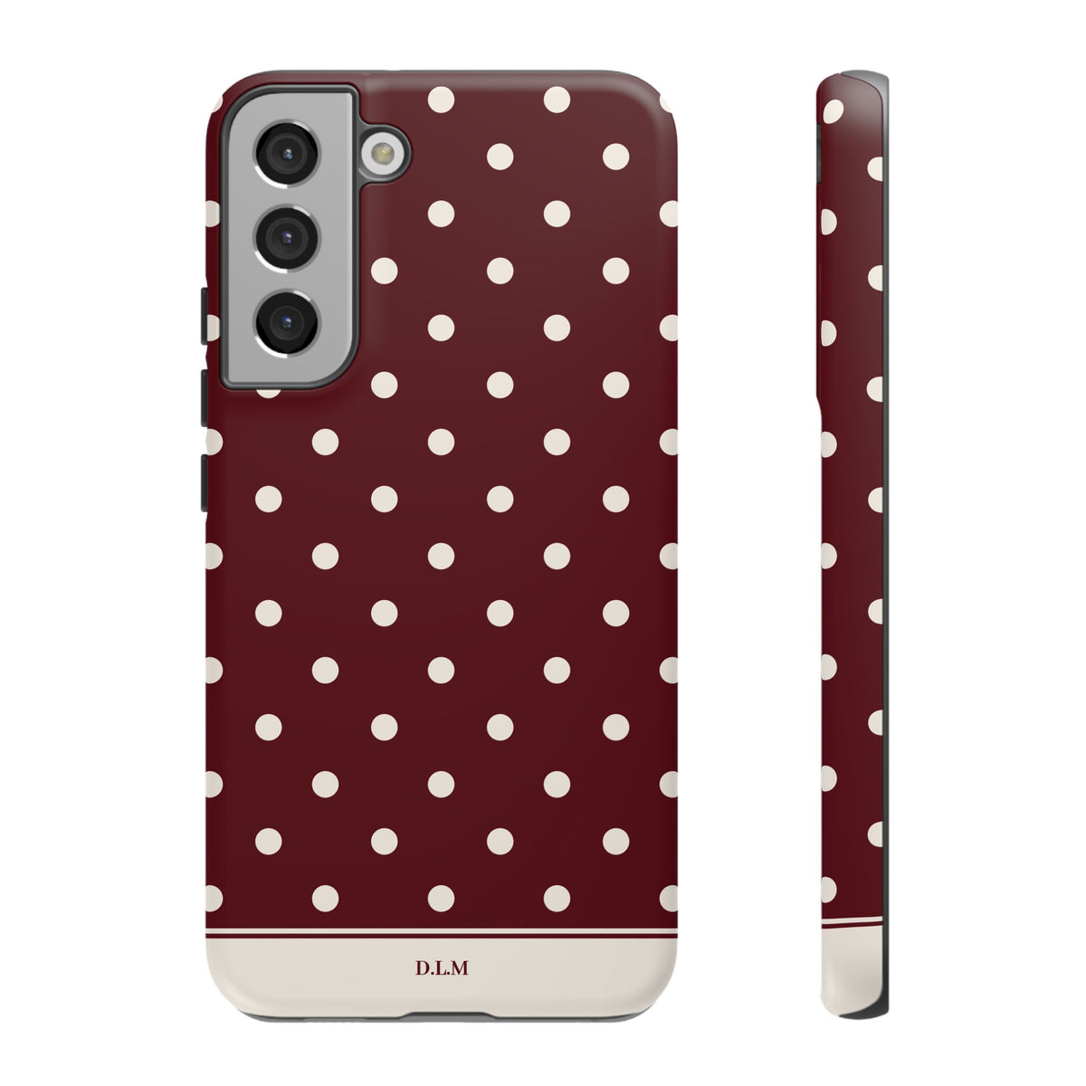 Cranberry Cream Personalised Polka Dot Case