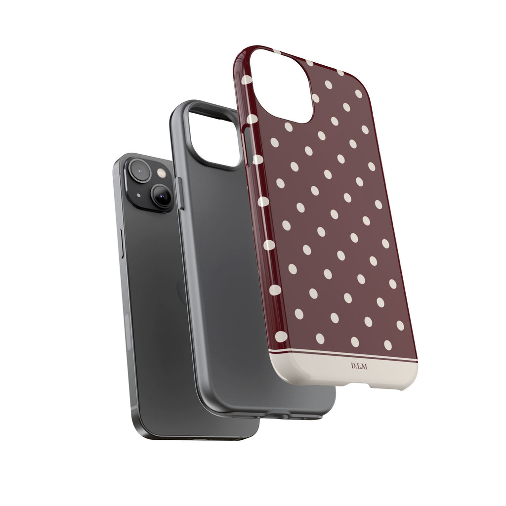 Cranberry Cream Personalised Polka Dot Case