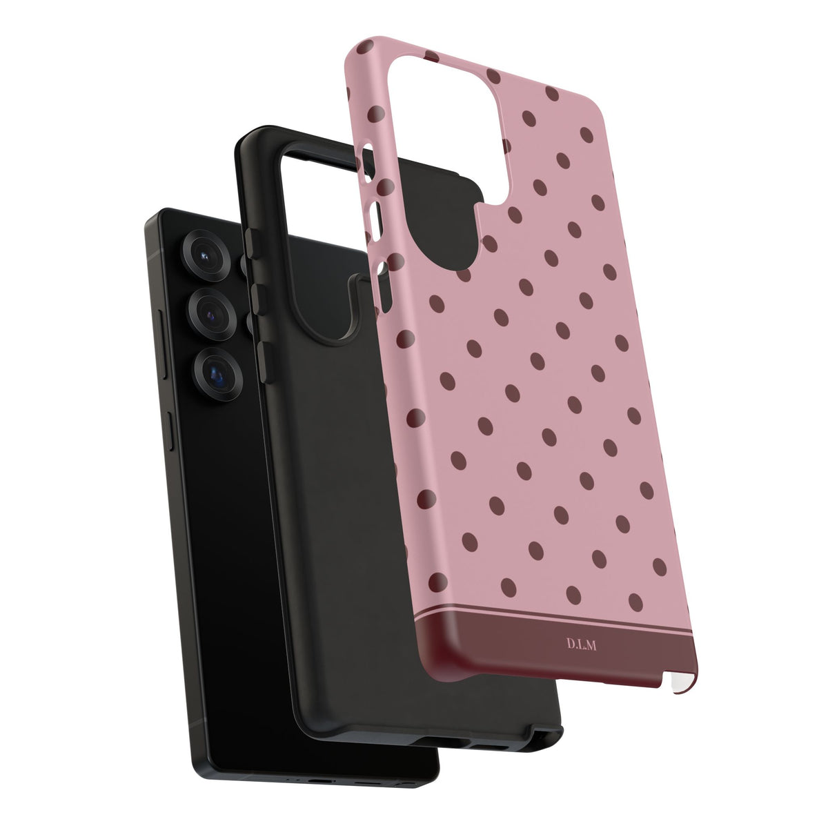 Berry Blush Personalised Polka Dot Case