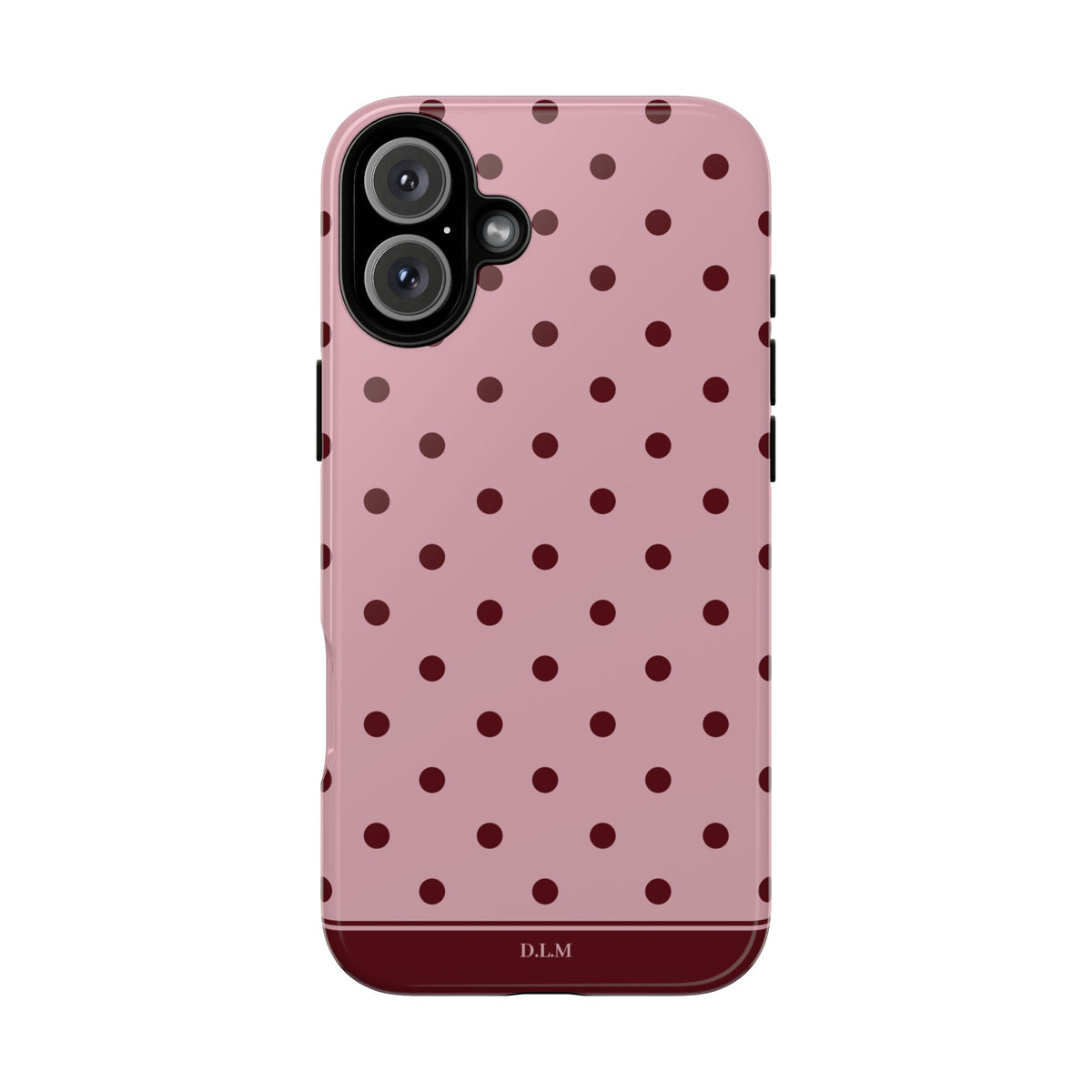 Berry Blush Personalised Polka Dot Case