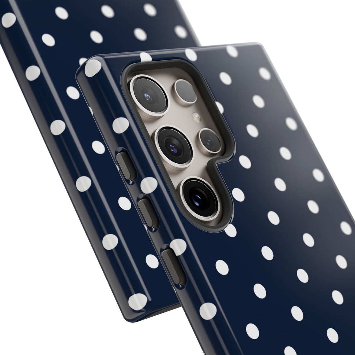 Navy Pearl Personalised Polka Dot Case