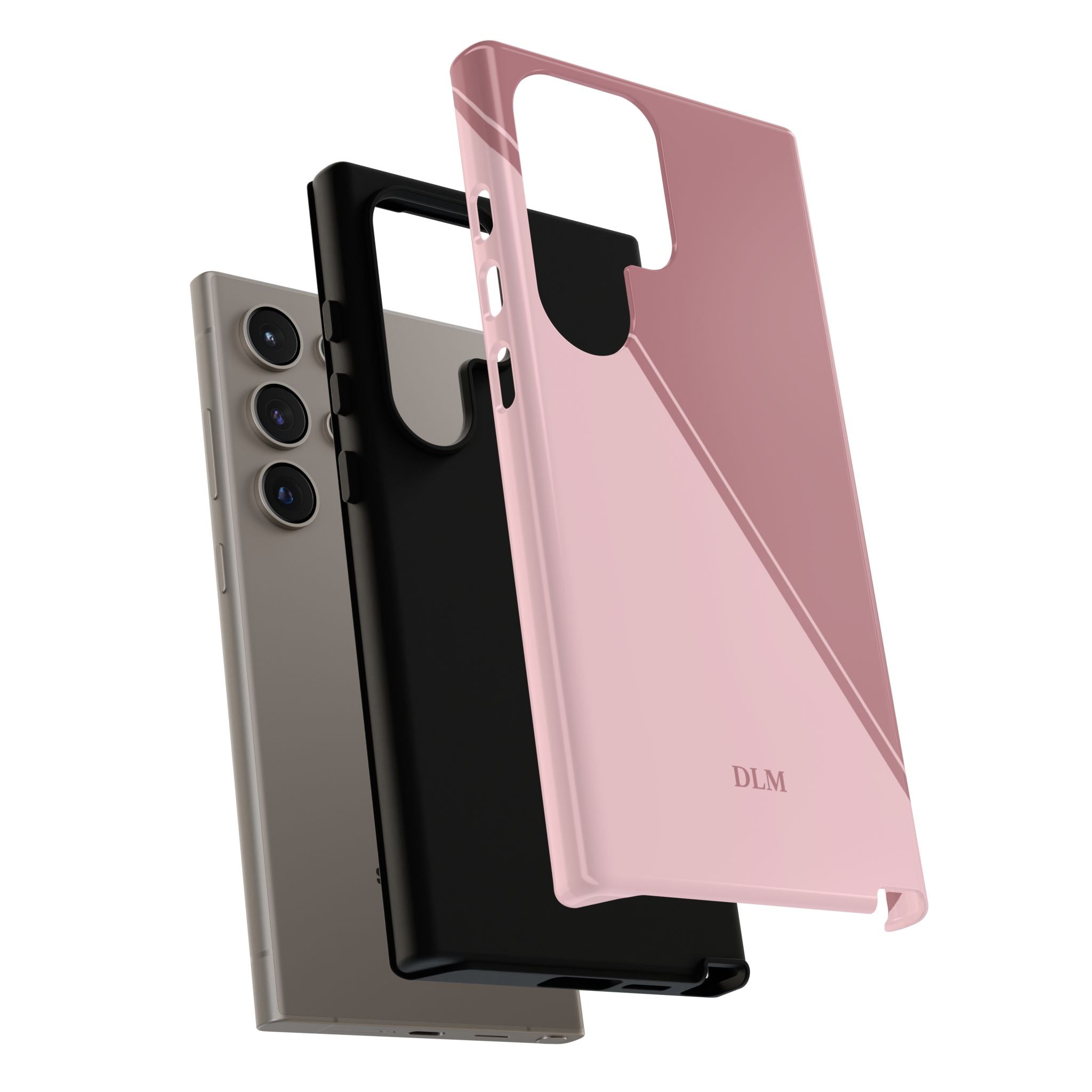 Pinks Two Tone Custom Initials Case