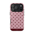 Berry Blush Personalised Polka Dot Case