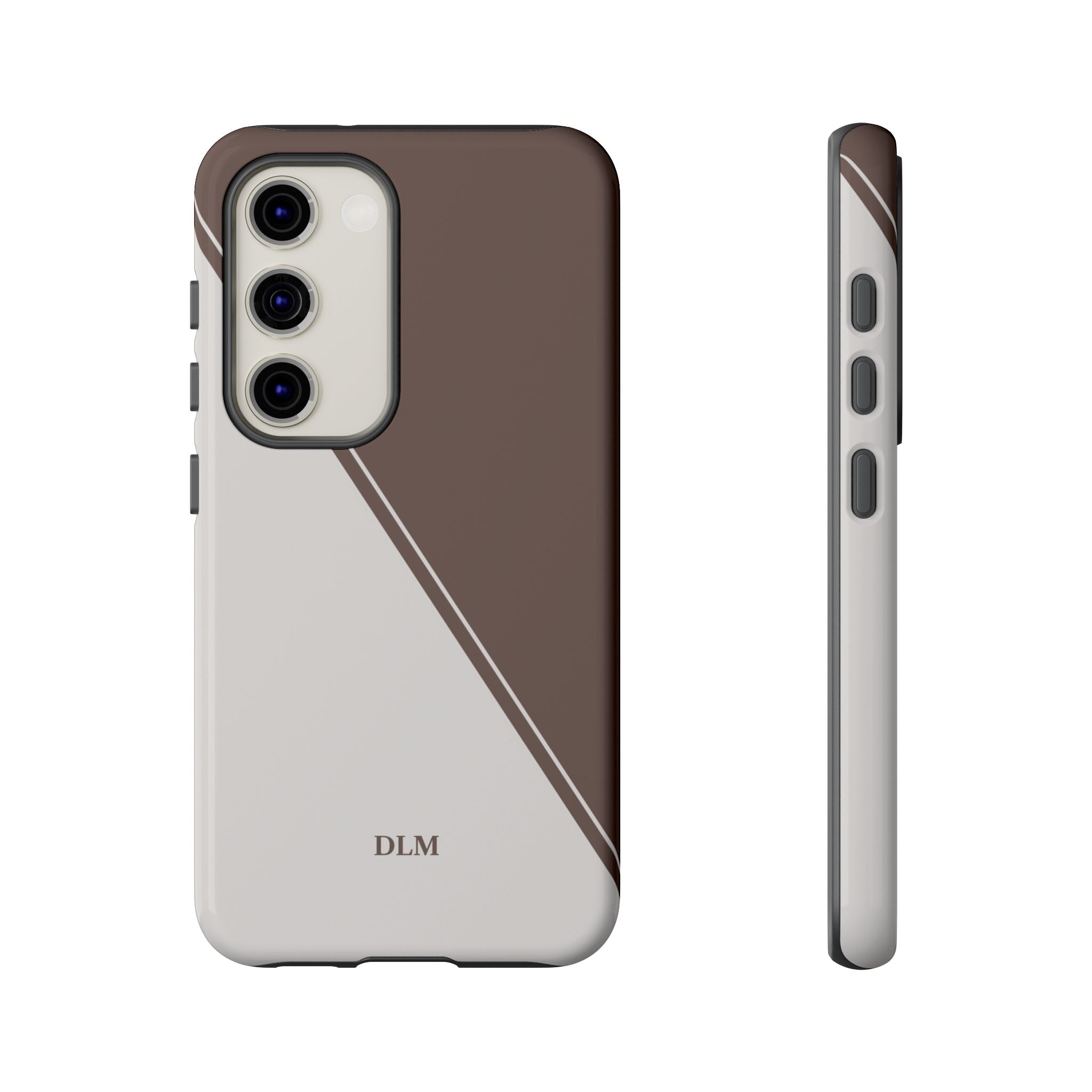 Brown/Cream Two Tone Custom Initials Case