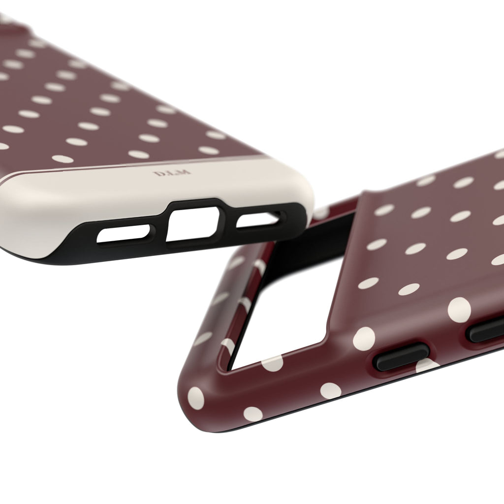 Cranberry Cream Personalised Polka Dot Case