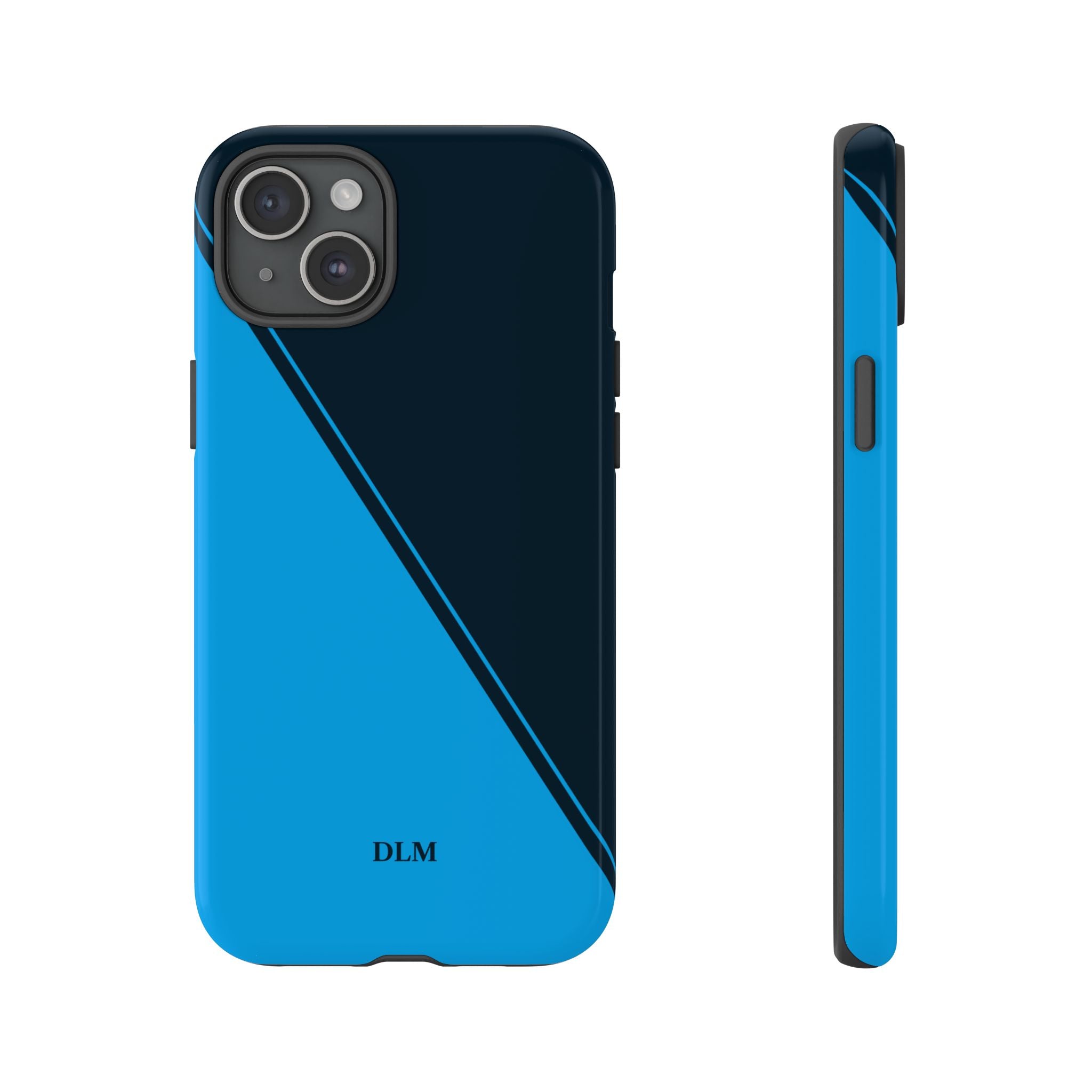 Blues Two Tone Custom Initials Case